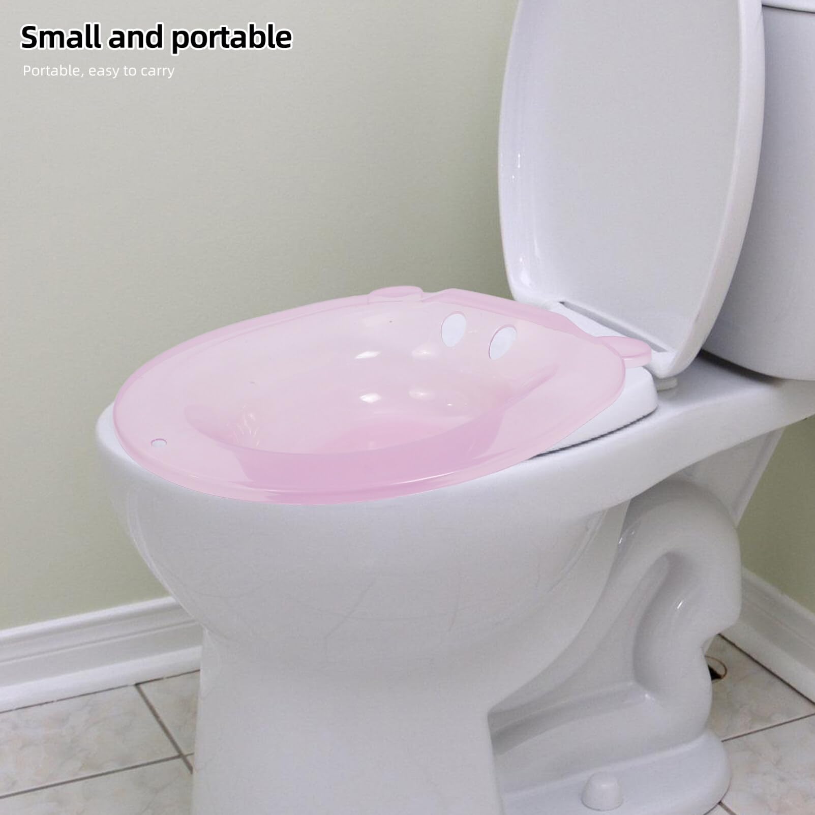 Bacinella per Seduta Personale Donna Post Parto in Pp Resistente e Sicura, Colore Rosa, per Postpartum e Utilizzo su Wc Domestico