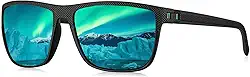 Óculos de sol masculinos polarizados – Óculos de sol com proteção UV para homens, óculos de sol esportivos retangulares leves para dirigir, pescar, Verde