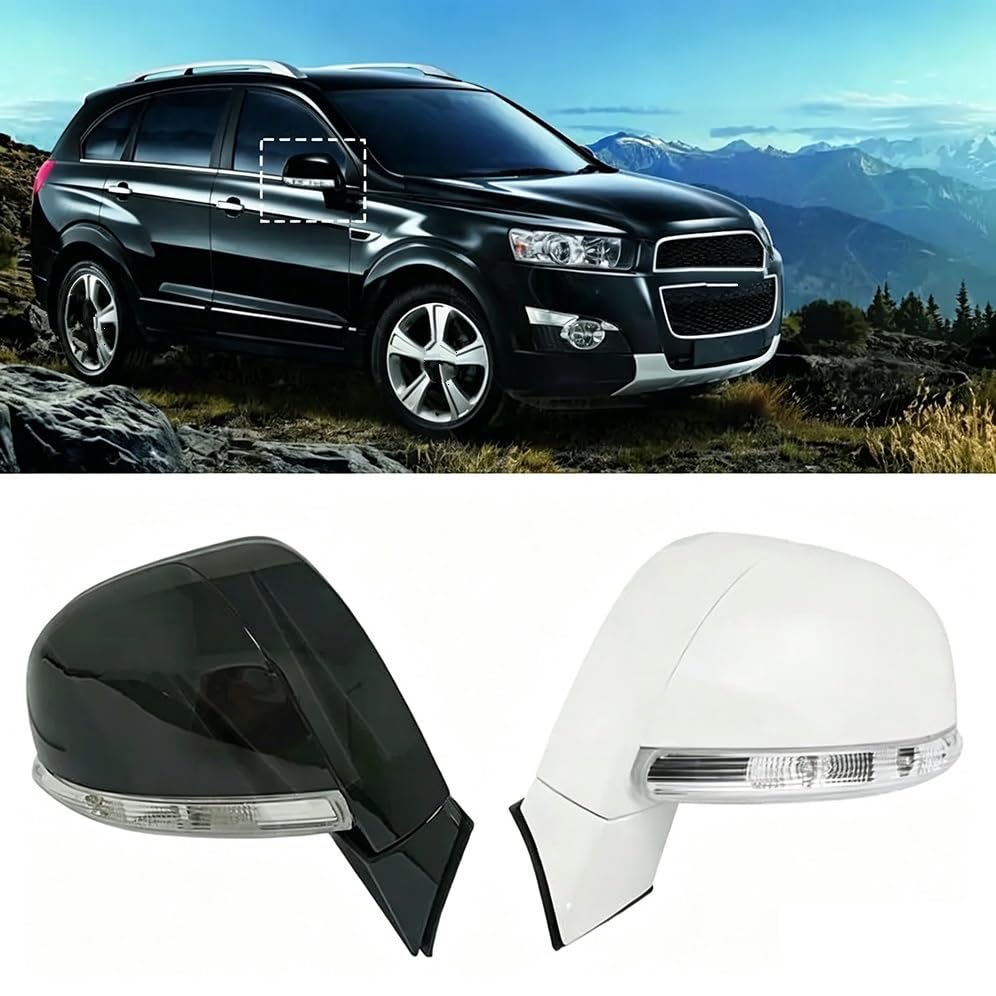 Rétroviseur complet Captiva 2008-2017 avec miroir d'angle mort et finition premium d'aile
