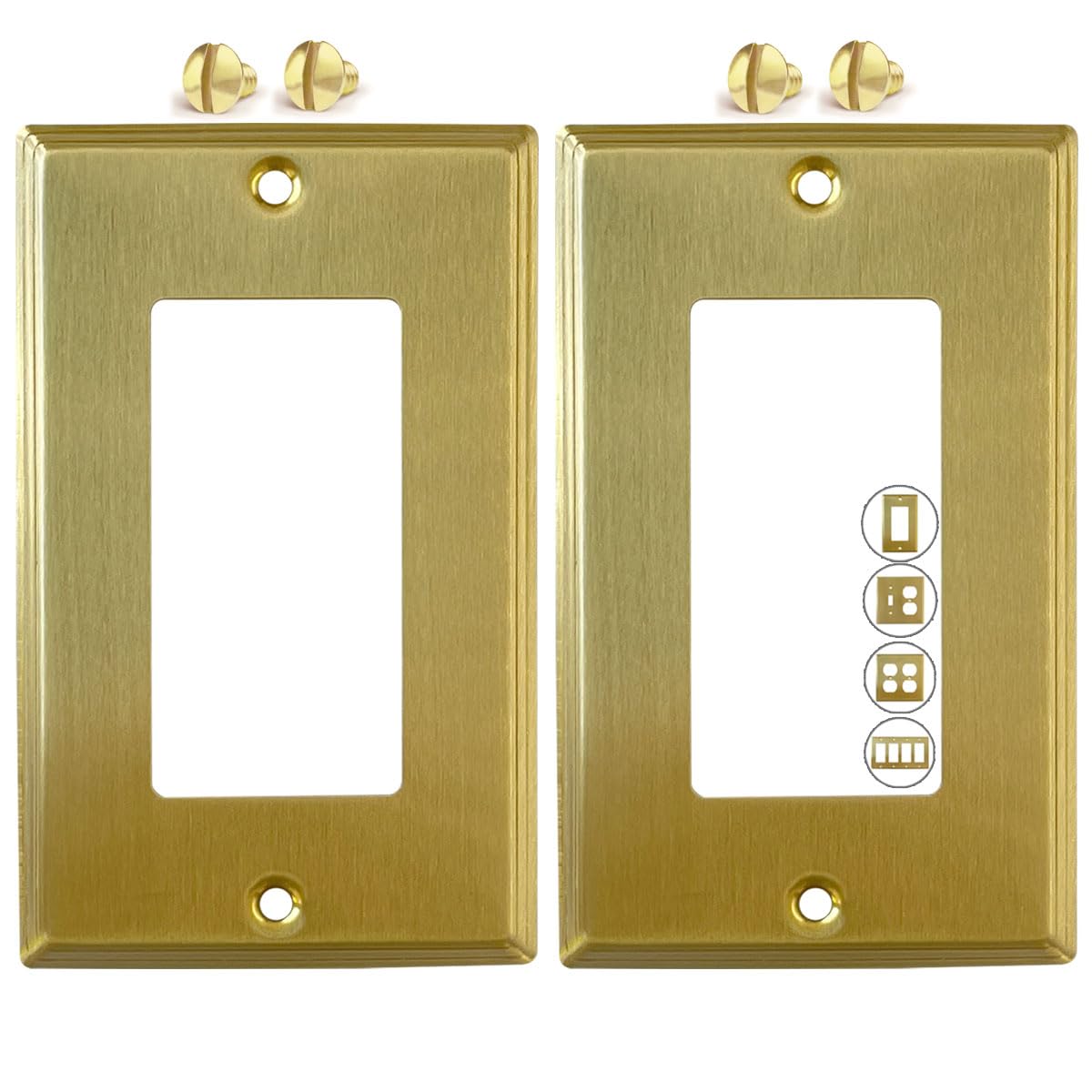 Rio Salto BRASS Metal Gold Light Switch Wall Plate MIDSIZE Outlet
