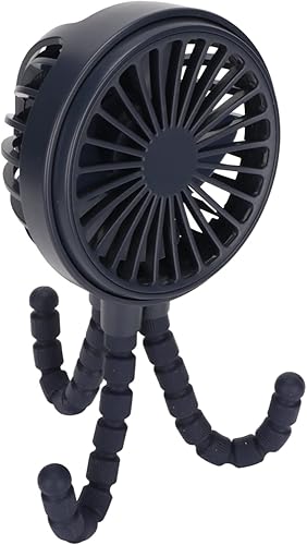 Heayzoki Mini ventilador portátil con trípode flexible, ventilador de escritorio de enfriamiento de 3 velocidades, ventilador de escritorio