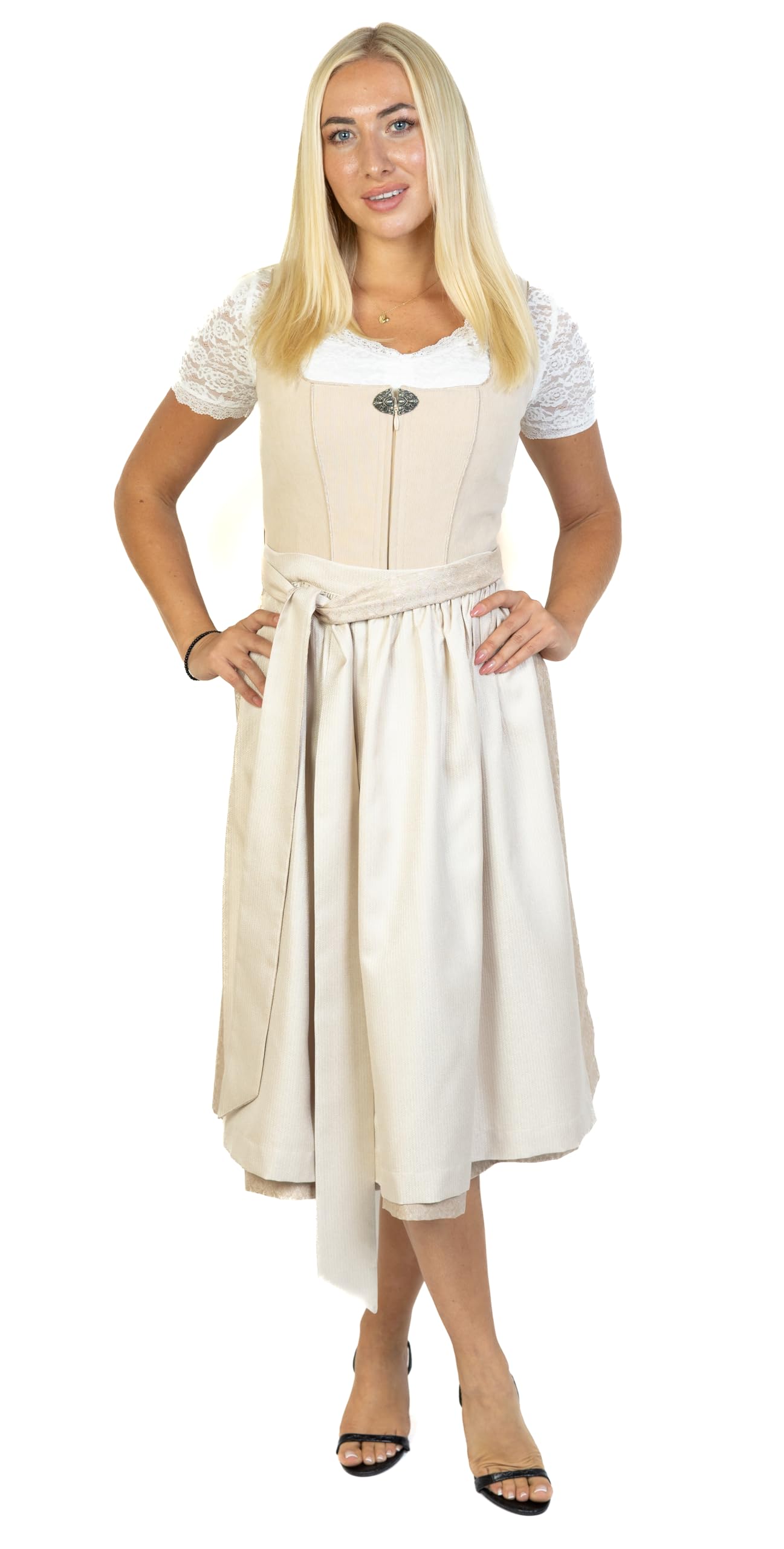 Trachtl -Kollektion Sissi in 4 Farben, Dirndl, Trachtenkleid mit Schürze, Klassische und Elegante Tracht aus Cord für Oktoberfest