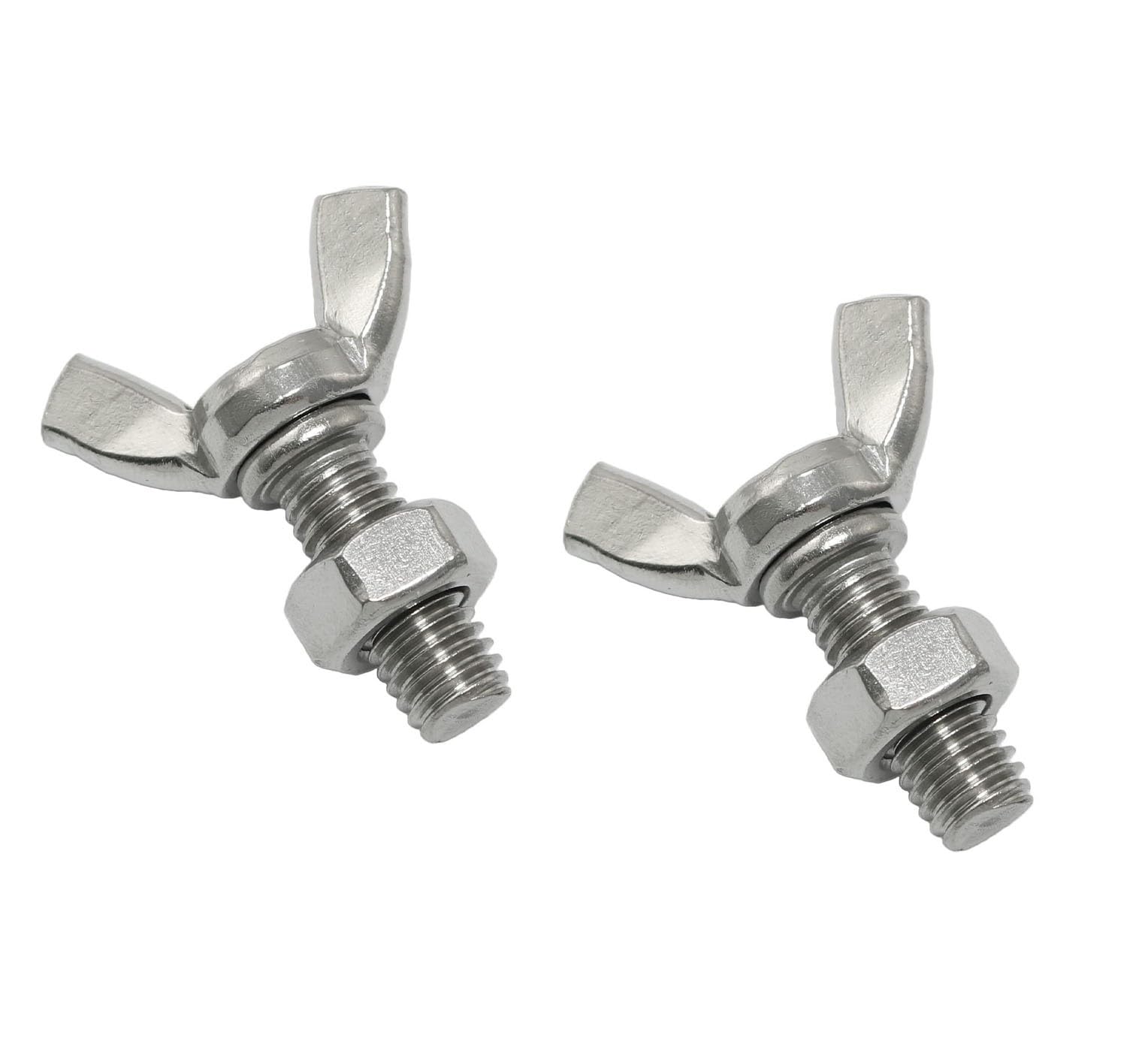 Tornillos de mariposa en acero inoxidable duradero para montajes manuales estables 7