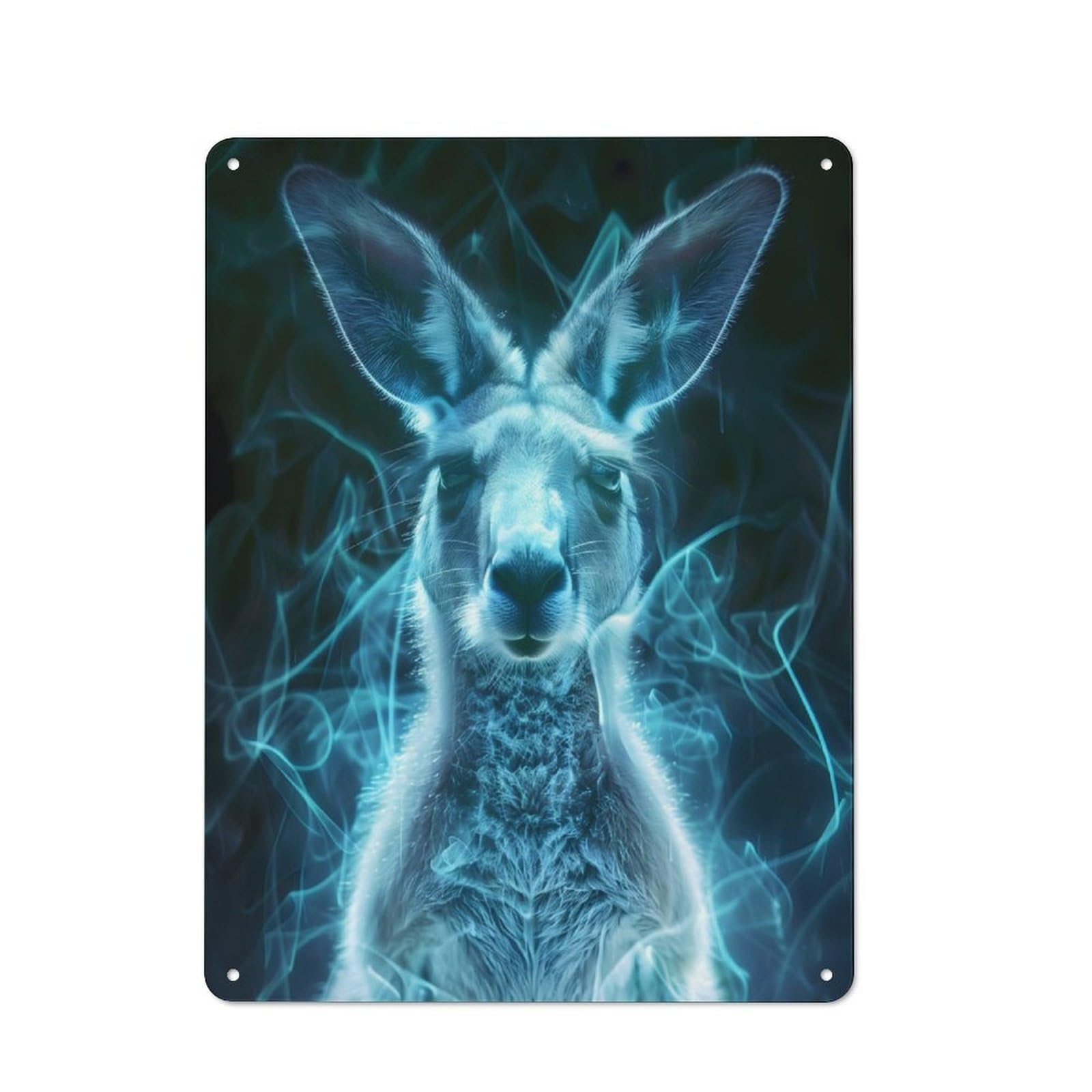 Junmoney Luminous Kangaroo Retro Tin Sign 40X30cm For Garage Wall, For Fans Of Metal Signs And Themed Wall Decor