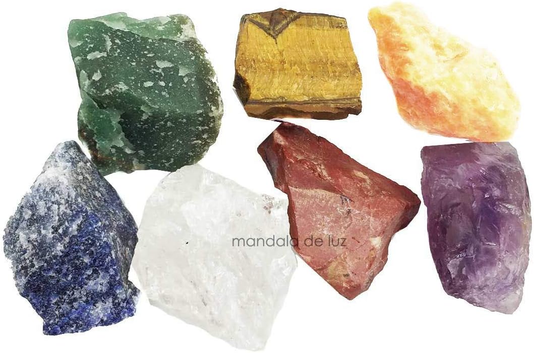 Kit Misto de 7 Pedras dos Chakras Brutas 100% Naturais