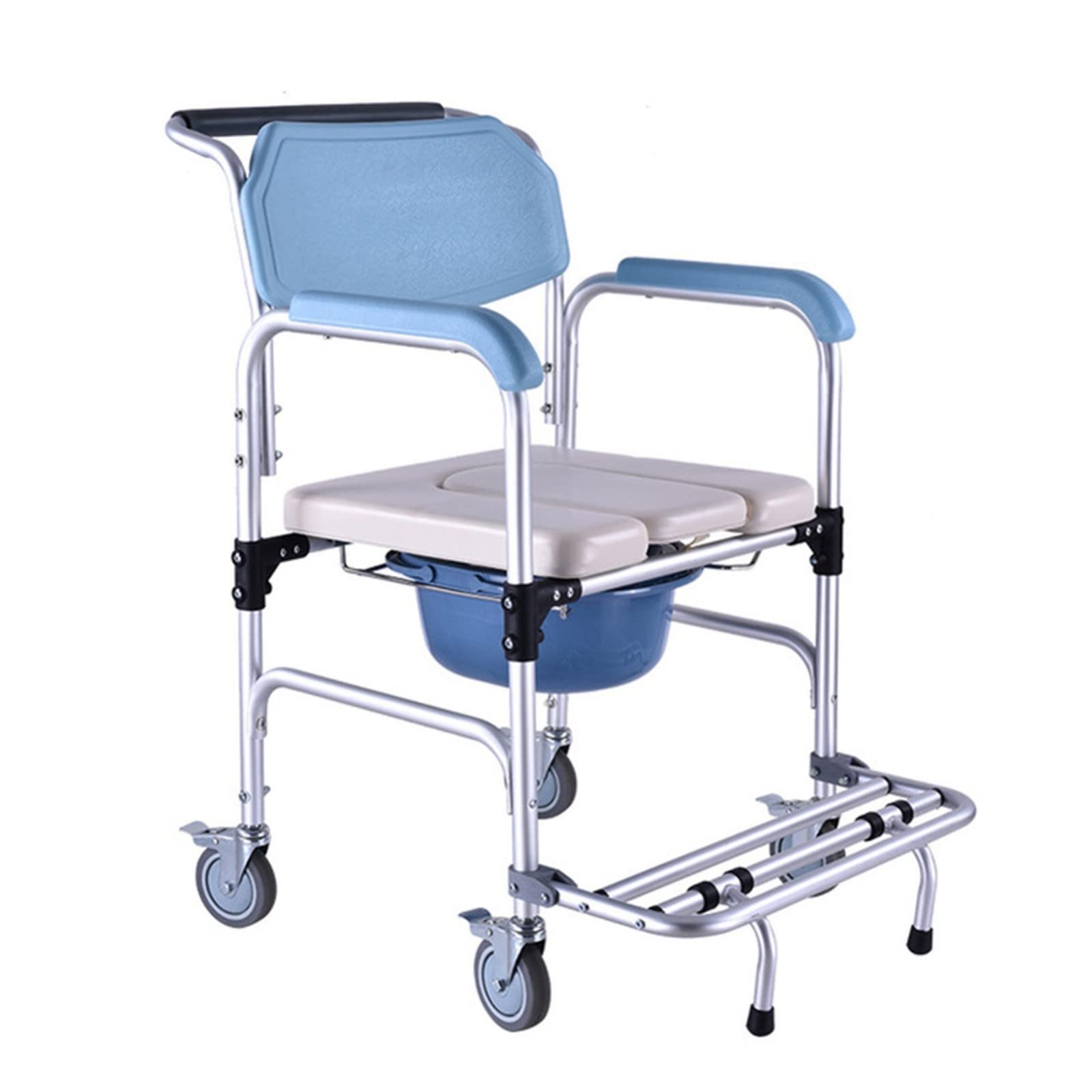 Buy Commode Chair On Wheels, Portable Mobile Shower Wheelchair Shower