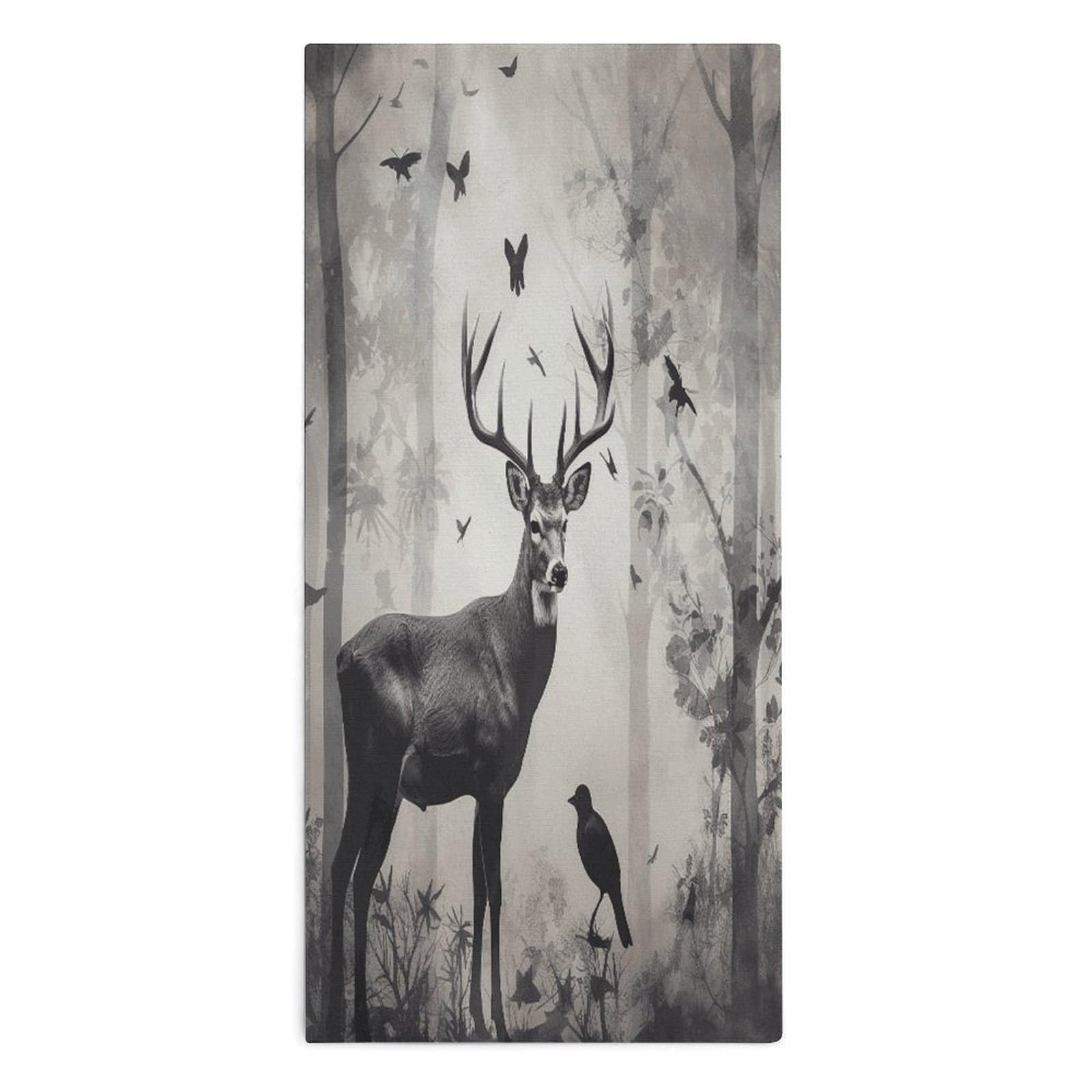 Btcowzrv Style Hunting Silhouette Of Deer Bath Towel Beach Towels Shower Towel