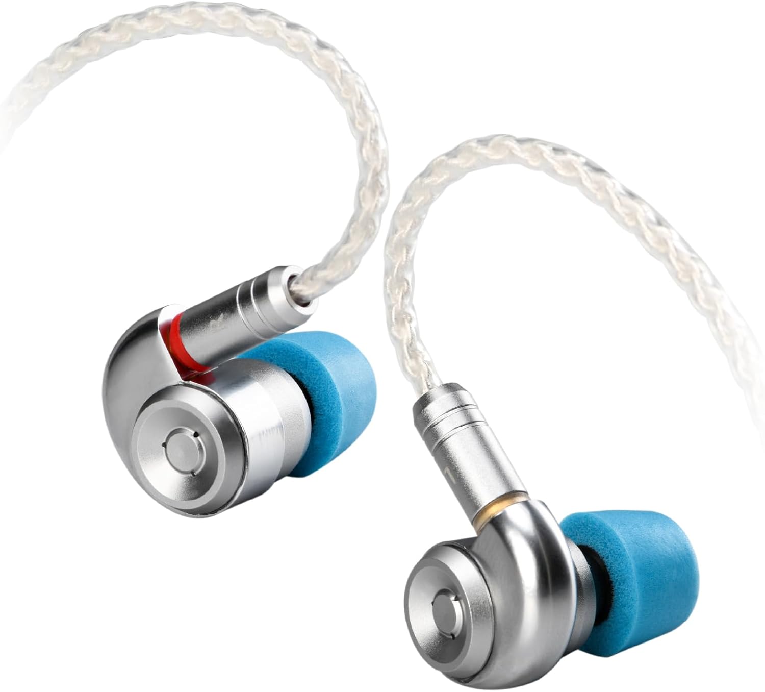 TINHIFI T2 MKIII Wired Earphones, Unique 10MM+6MM 2DD Diaphragm Dynamic Driver HiFi IEMs with Detachable MMCX Cable,Ideal for DJs Music Lovers Audiophiles and Gaming Pearl Silver No Mic