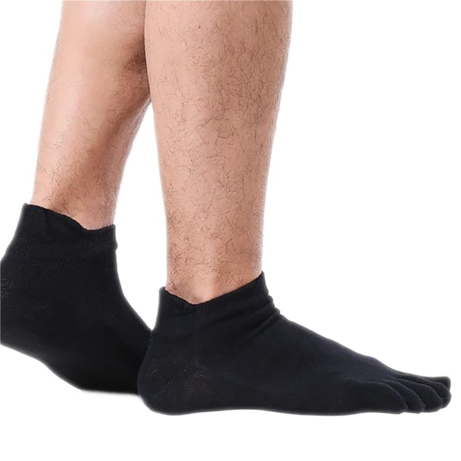 IRFHDCX Toe Socks 3 Pair Socks Solid Color Cotton Toe Summer Winter Five / 5 Finger Business Sock(Color 01)