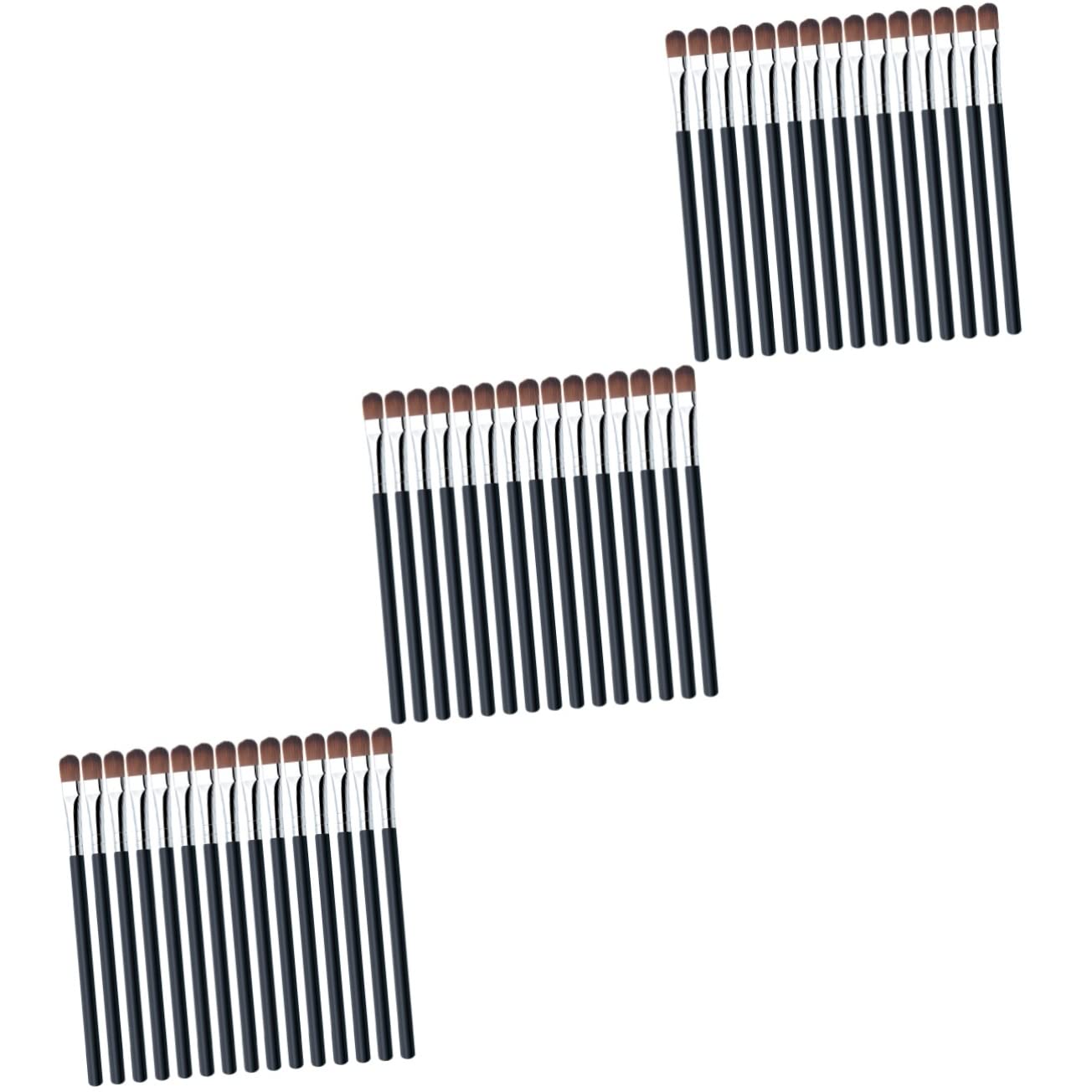 KALLORY 3sets Professional Eye Shadow Brush Set Eyeshadow Brush Kit Eyebrow Concealer Makeup Set for Women 25pcs*3