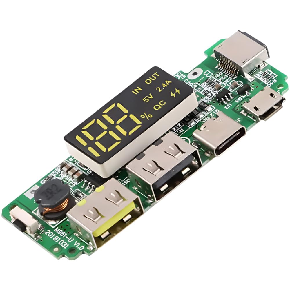 18650 5V 2.4A Lithium, Battery Digital Display, Charging Module Dual, USB Output Band, Display Booster, Module-image-32