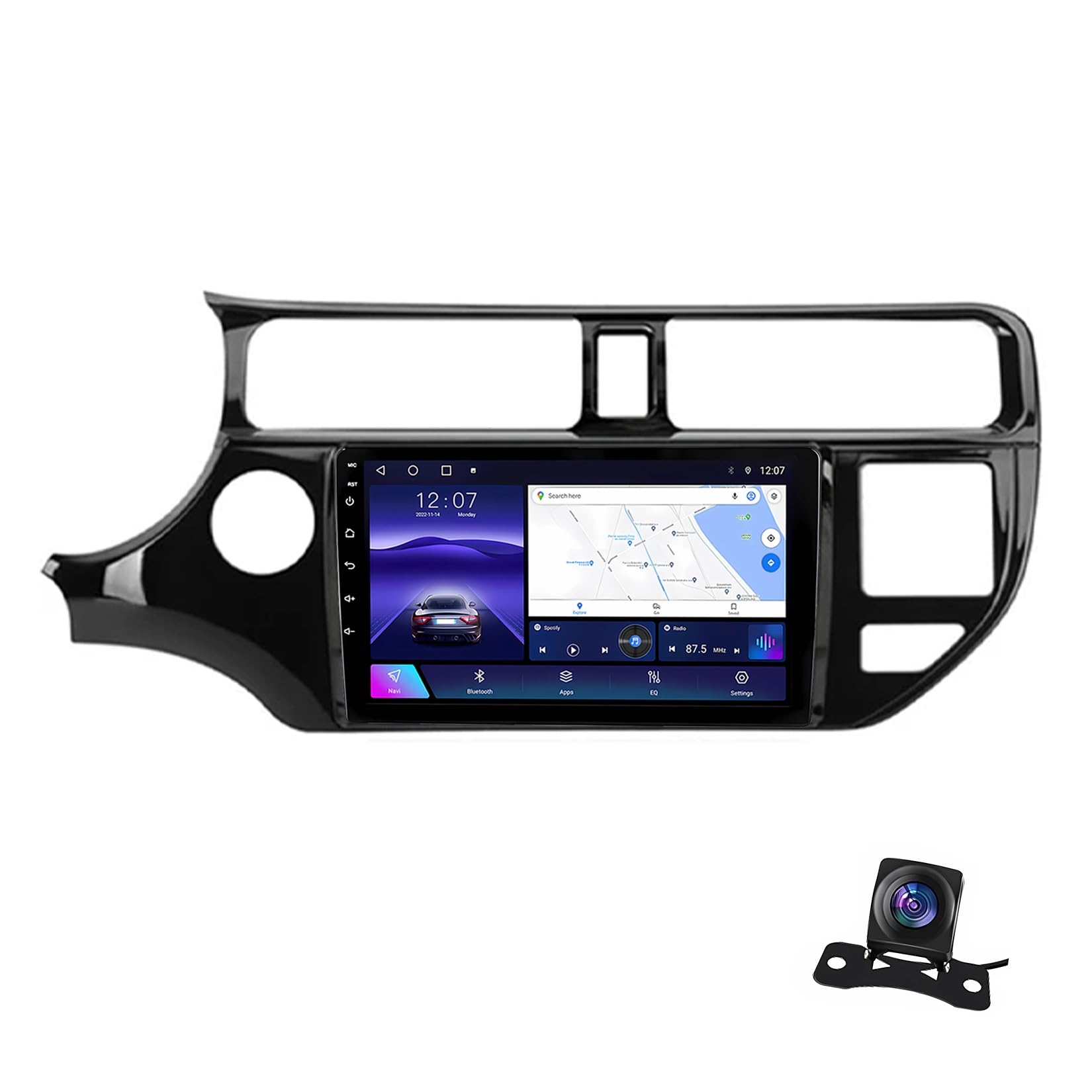 Android 12.0 2 Din radio samochodowe 9" ekran dotykowy samochodowe stereo do Kia Rio 4 K3 2011-2015 z bezprzewodowym Carplay Android nawigacja samochodowa GPS AHD odwrócony obraz sterowanie kierownicą