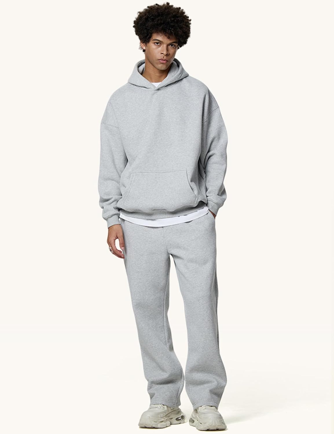 Gihuo Men Hoodie Men's Fleece Hooded Pullover Sweatshirts - Image 4