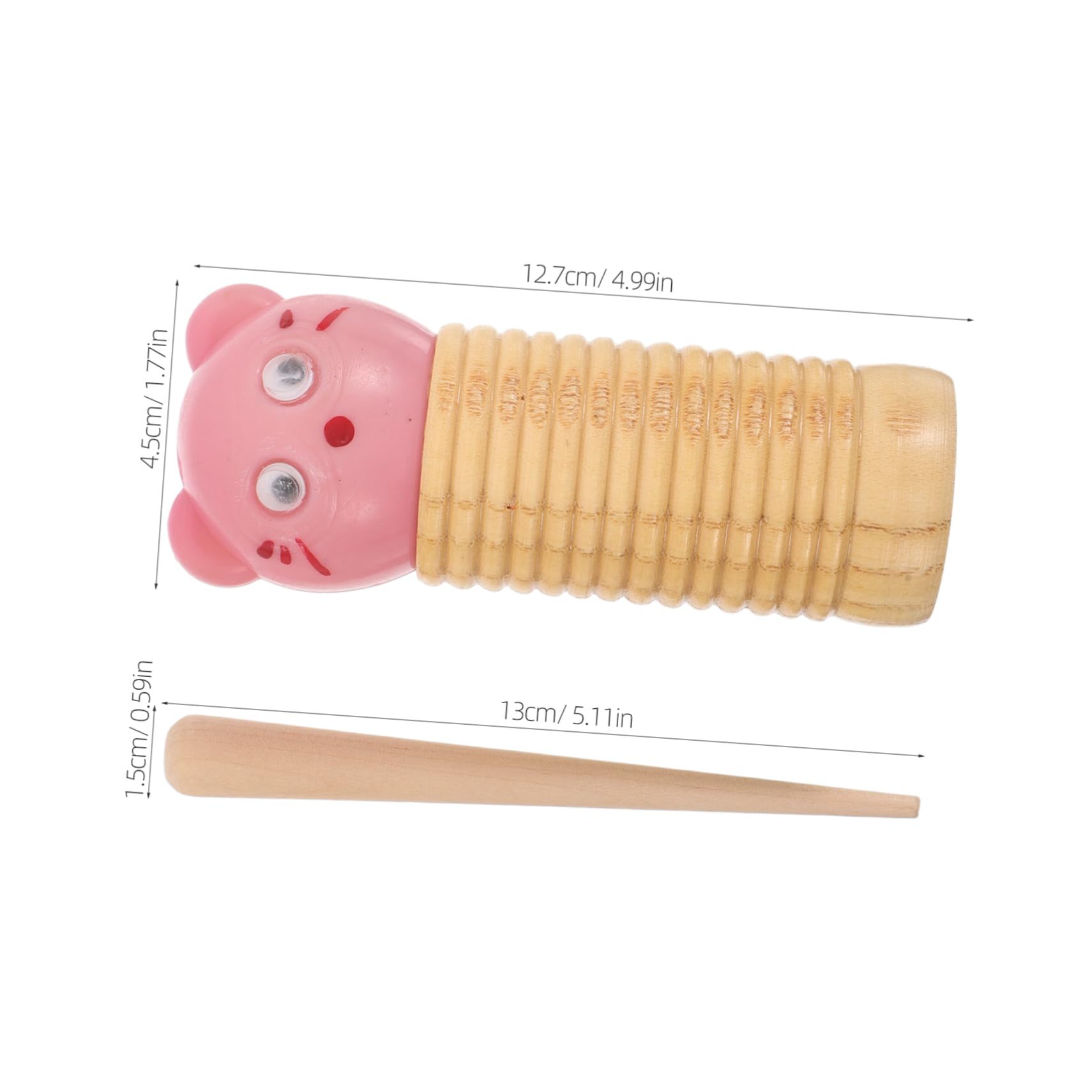 1Set Wooden Guiro Instrument for Easy to Use Percussion for Early Childhood Music Education Safe Durable Musical Tool for Home Classroom