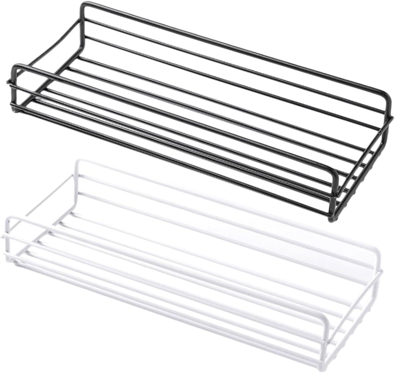 Ciieeo 2pcs Wall-mounted Bathroom Storage Rack Multi-function Shelf Organizer for Toiletries and Sundries Stylish Design Easy to Install