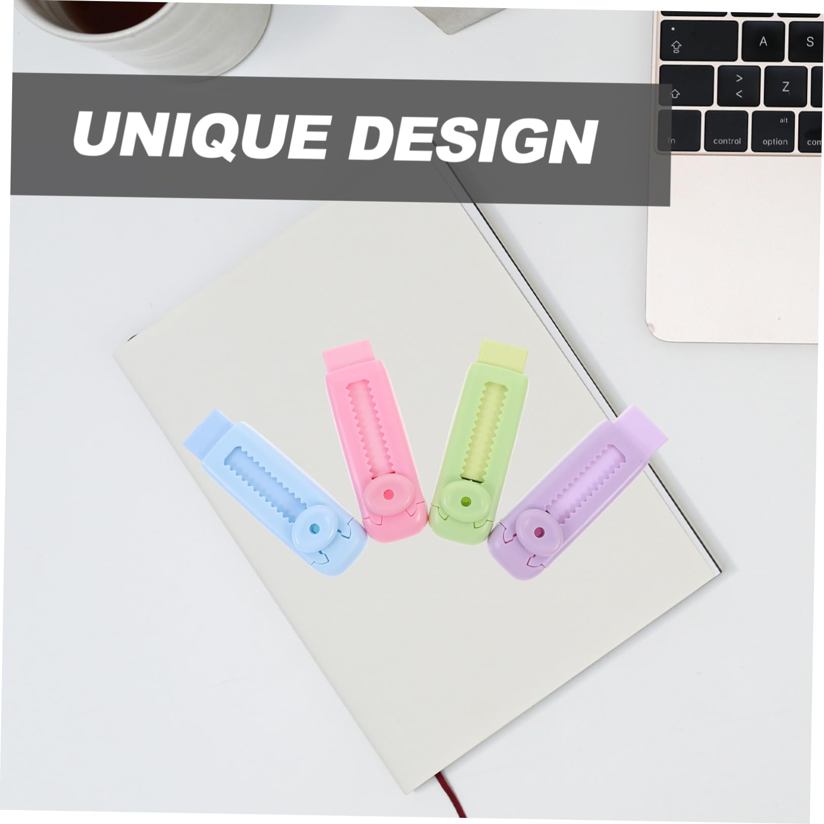 VILLCASE 5 Ensembles Gomme Télescopique Gomme À Effacer Marqueurs Stylos Gel Effaçables Essuyer Gomme Pétrie Gommes À Crayons Surligneurs Rétractable Petites Gommes D'école 8 Pièces X 5