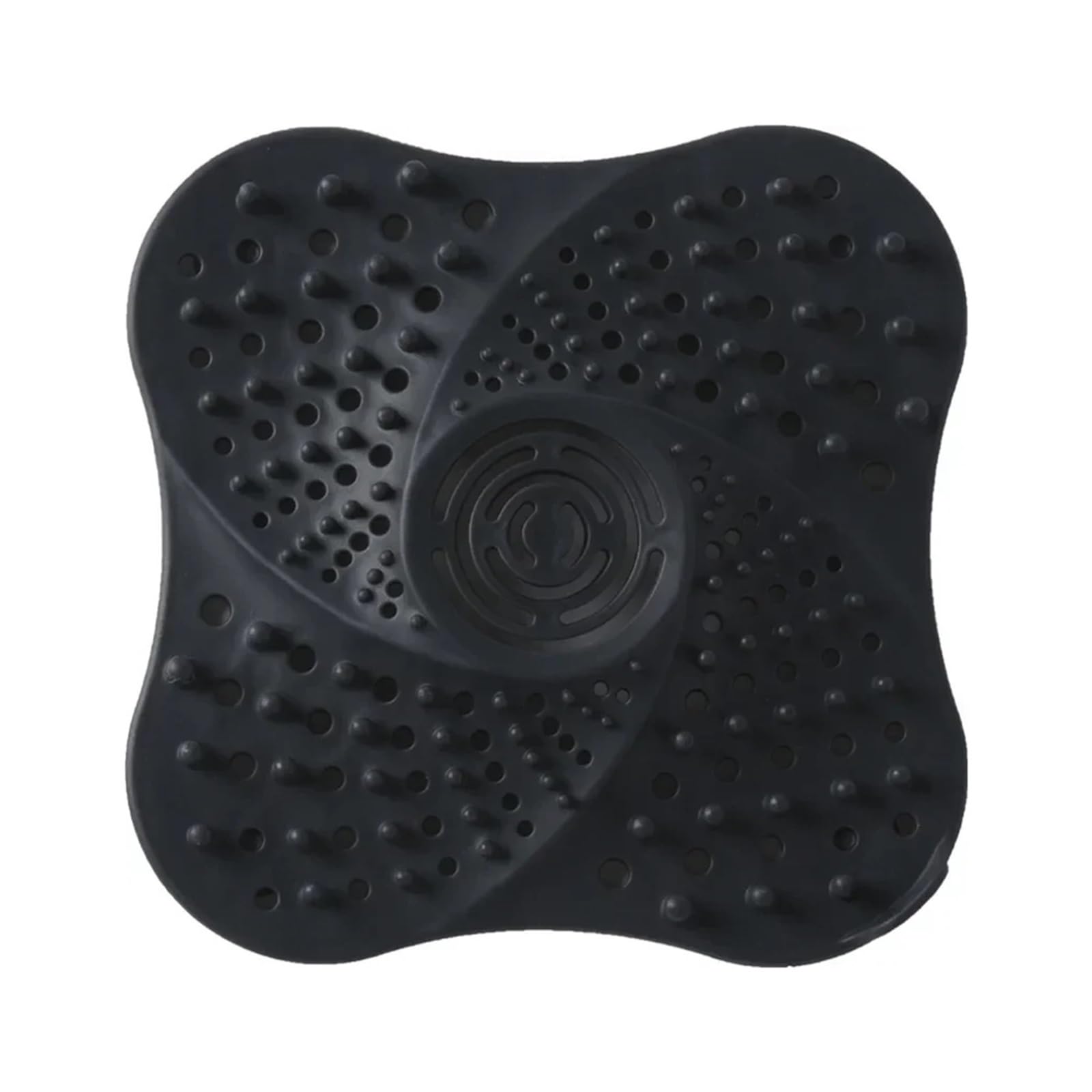 Plug Hair Catcher Shower Drain Covers With Sucker, Rubber Sink Strainer Protector Hair Catcher For Kitchen And Bathroom(Black)