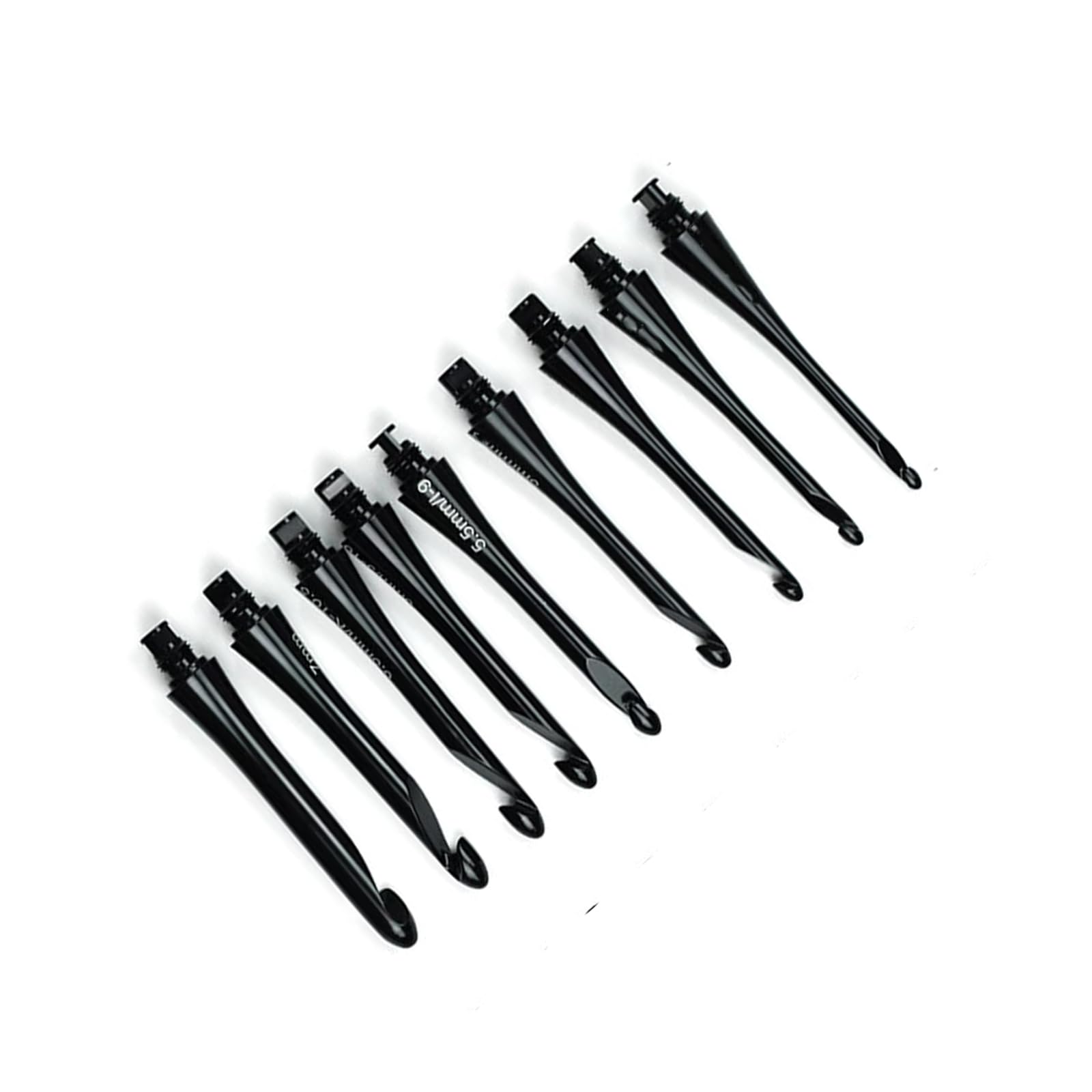 Lot de crochets en aluminium noir avec 9 têtes interchangeables pour différents poids et crochets en aluminium pour le bricolage