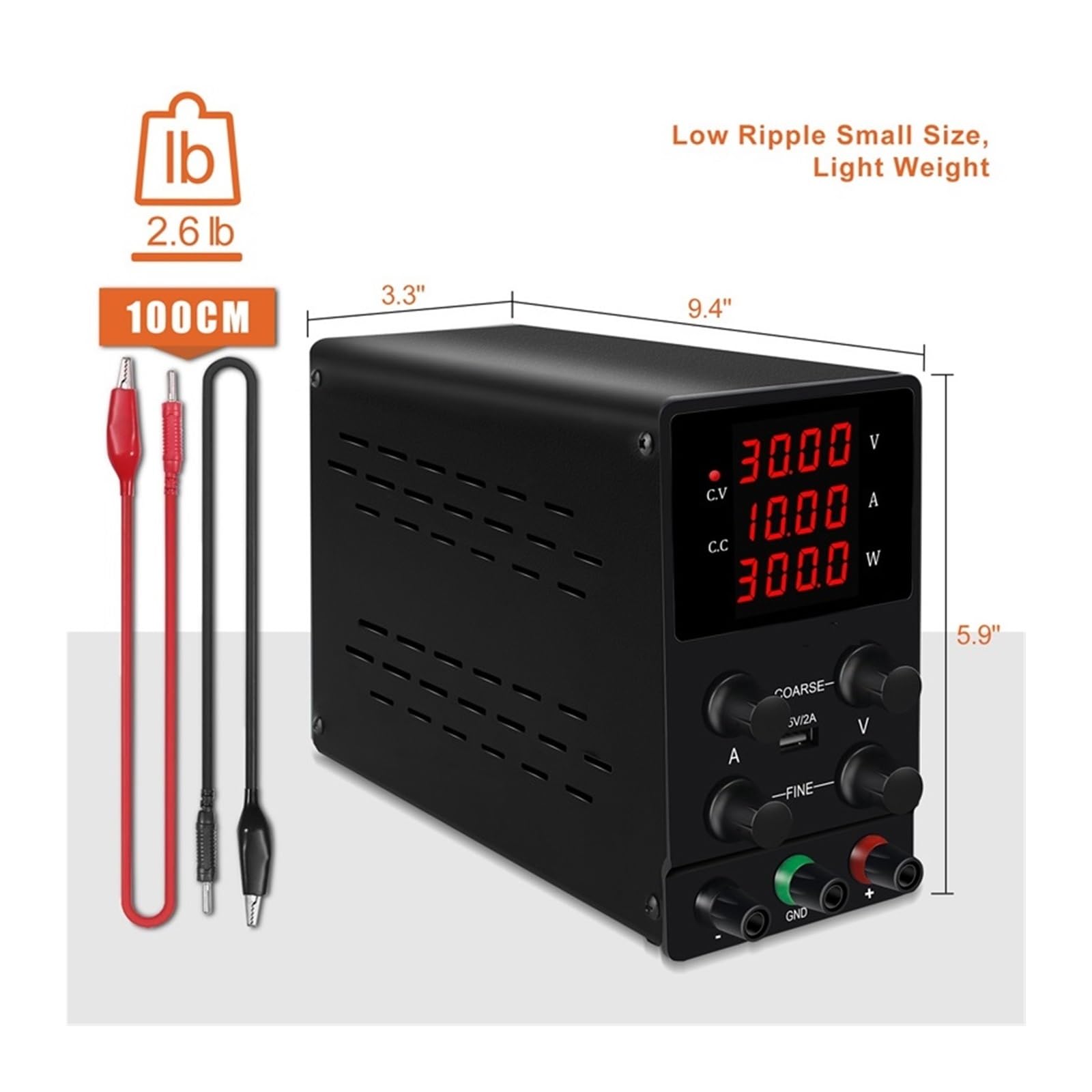 zasilacz do komputera stacjonarnego Regulowany zasilacz laboratoryjny DC zmienny 120V 60V 30V regulowane źródło Moduł USB do zasilacza laboratoryjnego(30V 10A black)