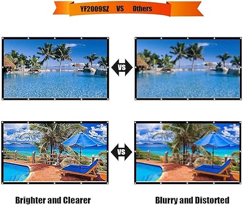 Miniatura 7 de Pantalla de proyector portátil de 300 pulgadas, pantalla de cine al aire libre, pantalla de proyección HD plegable de gran tamaño 169 para cine en