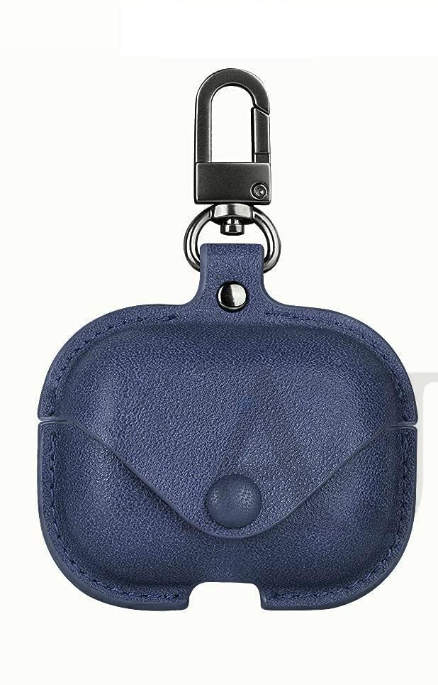 Image of AJM 360 Protection Shockproof Design Leather Case Compatible with Realme Buds T310 (Blue)