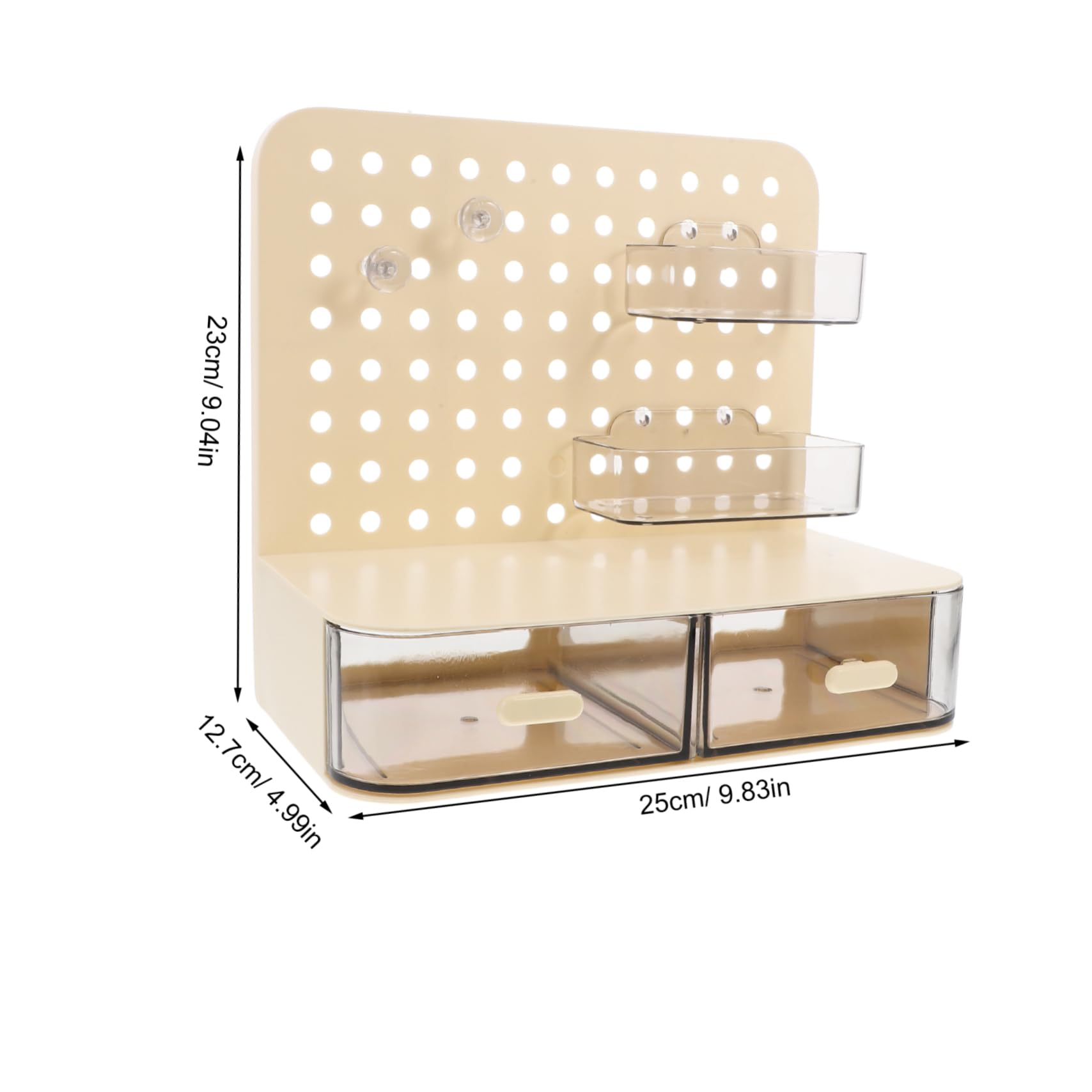 Alipis Desk Pegboard Organizer with Slanted Insert Design Removable Storage Box for Easy Access Stylish Wall Mounted Stationery Organizer for Office Supplies and Home Desk Organization