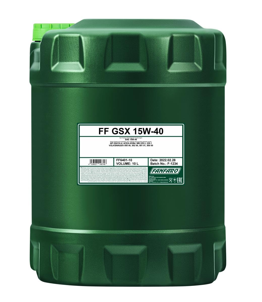 FANFARO Huile moteur GSX 15W-40 API SG API CD 10 L
