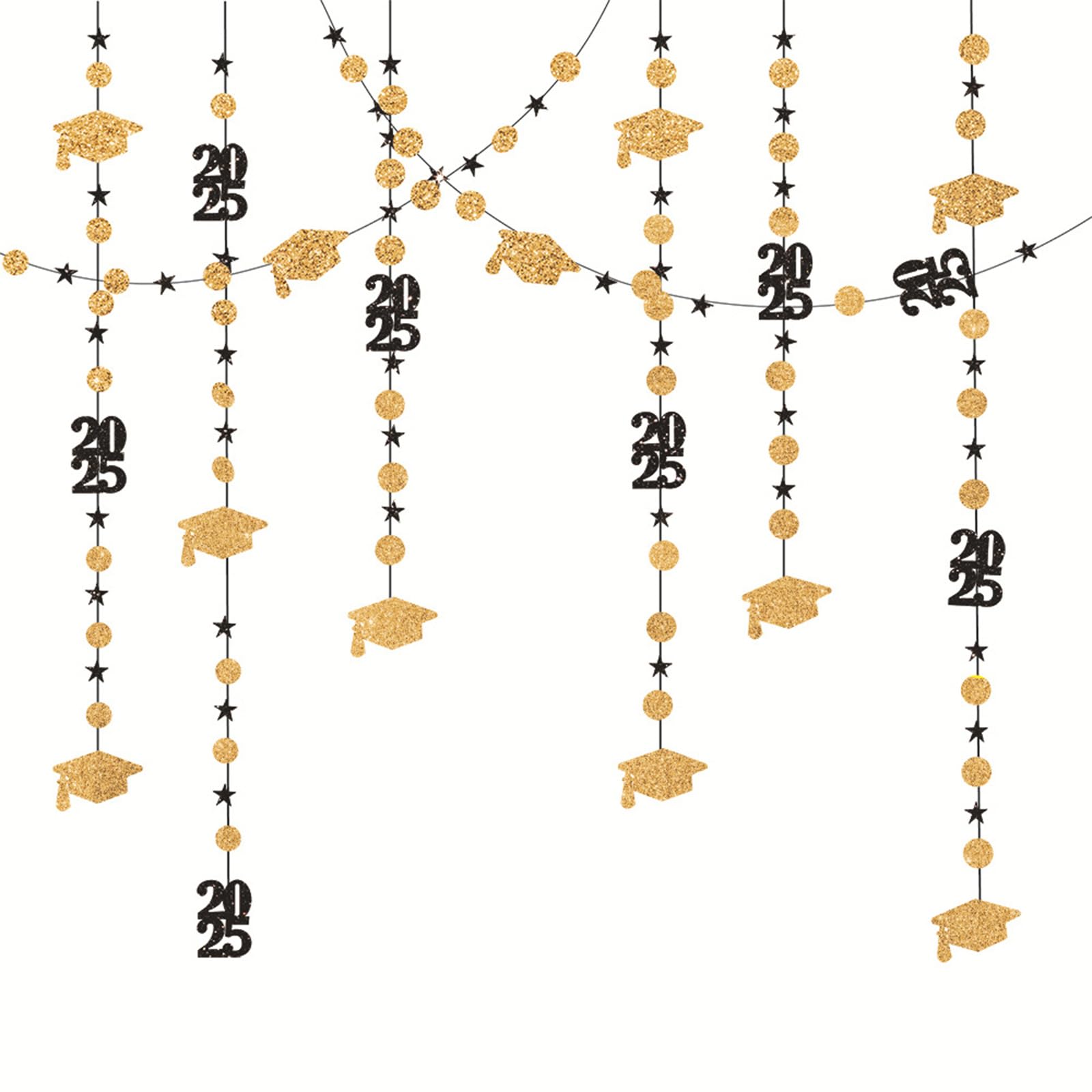NEWFT 2025 Graduation Party Celebration Glittering Photo Background Decoration Garlands For Ceremony Party