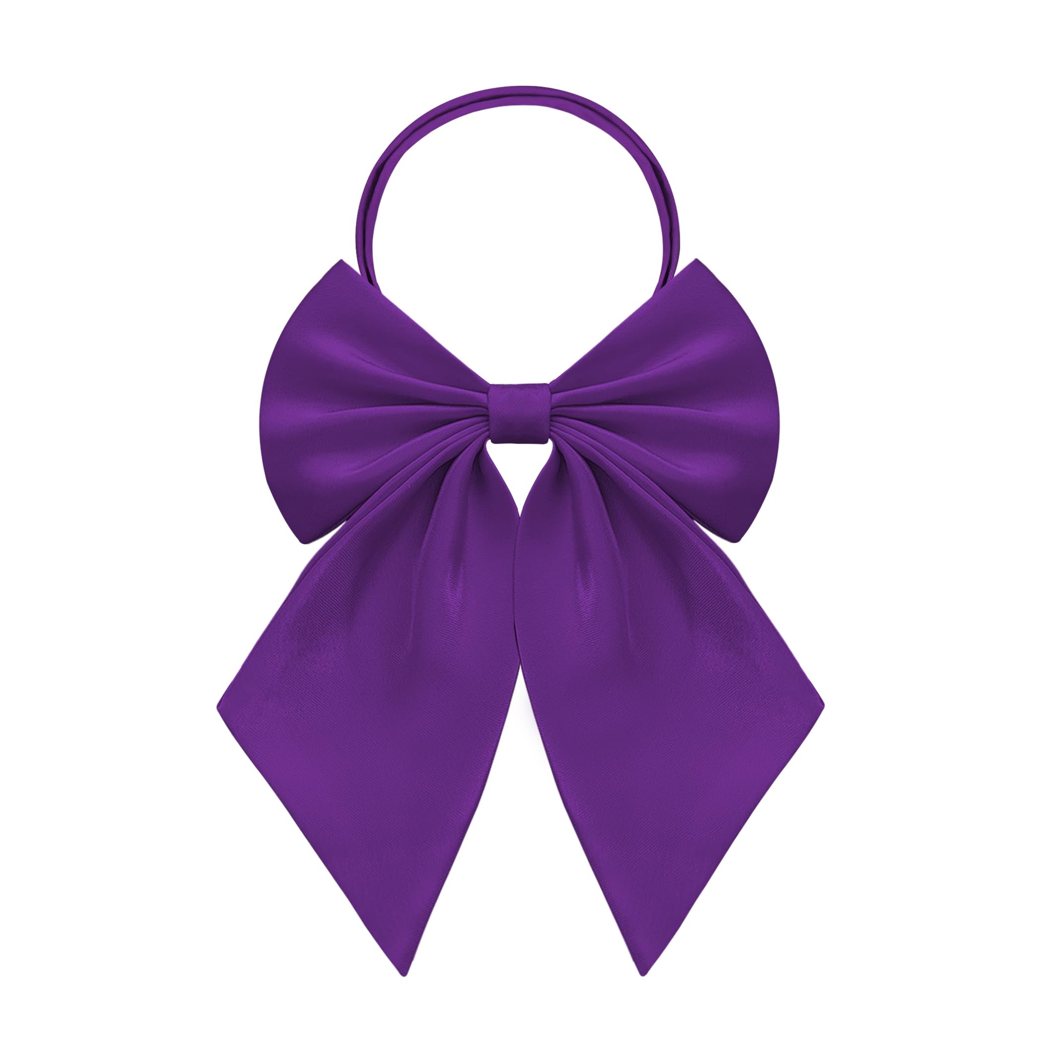 AUSUAYA Women Silk Uniform Bow Tie, Cute Anime Bowtie For School Girls Necktie/Cosplay/Goth/Valentine Party GB-B1 (Purple)