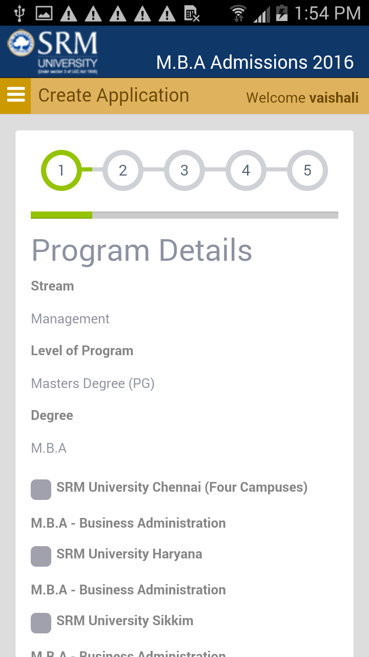 SRM MBA. 2016 Application - App on Amazon Appstore
