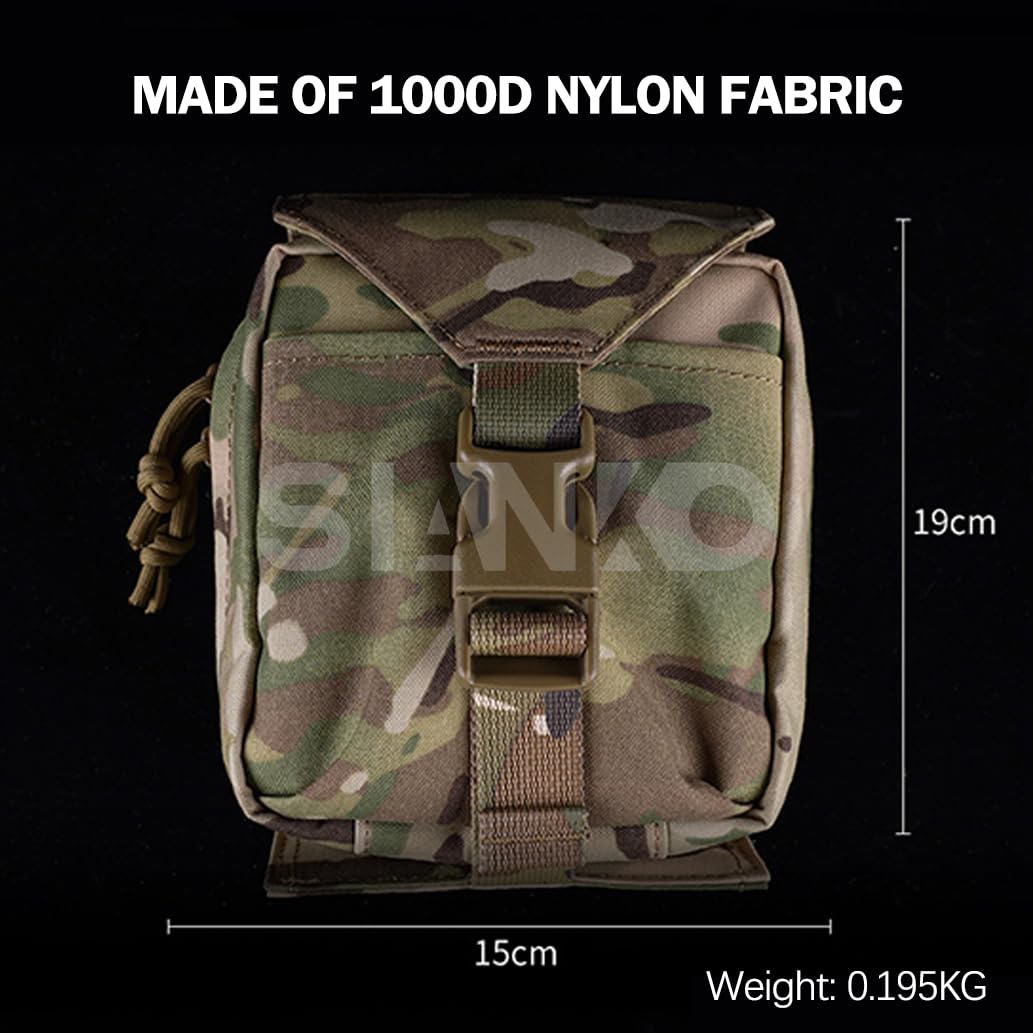 Molle - Kit táctico de primeros auxilios/bolsa IFAK, juego militar para deportes al aire libre, emergencia médica, liberación rápida, bolsa EMT bolsa de almacenamiento múltiple (Multicam/BK)