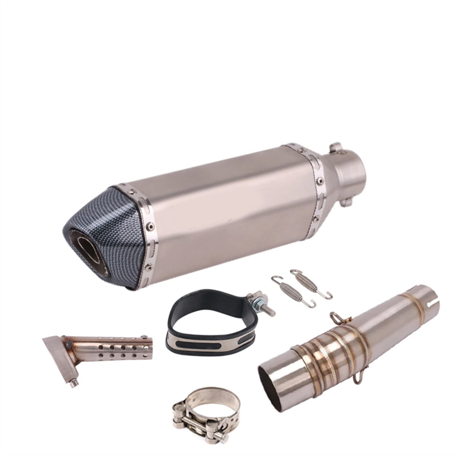 Wobblo D Exhaust Pipe Motorcycle For H&Onda Nc700 Nc700x Nc750 Nc750x Nc750s Exhaust Muffler Modifie Escape Moto 51Mm Middle Link Pipe Slip On (Color : )