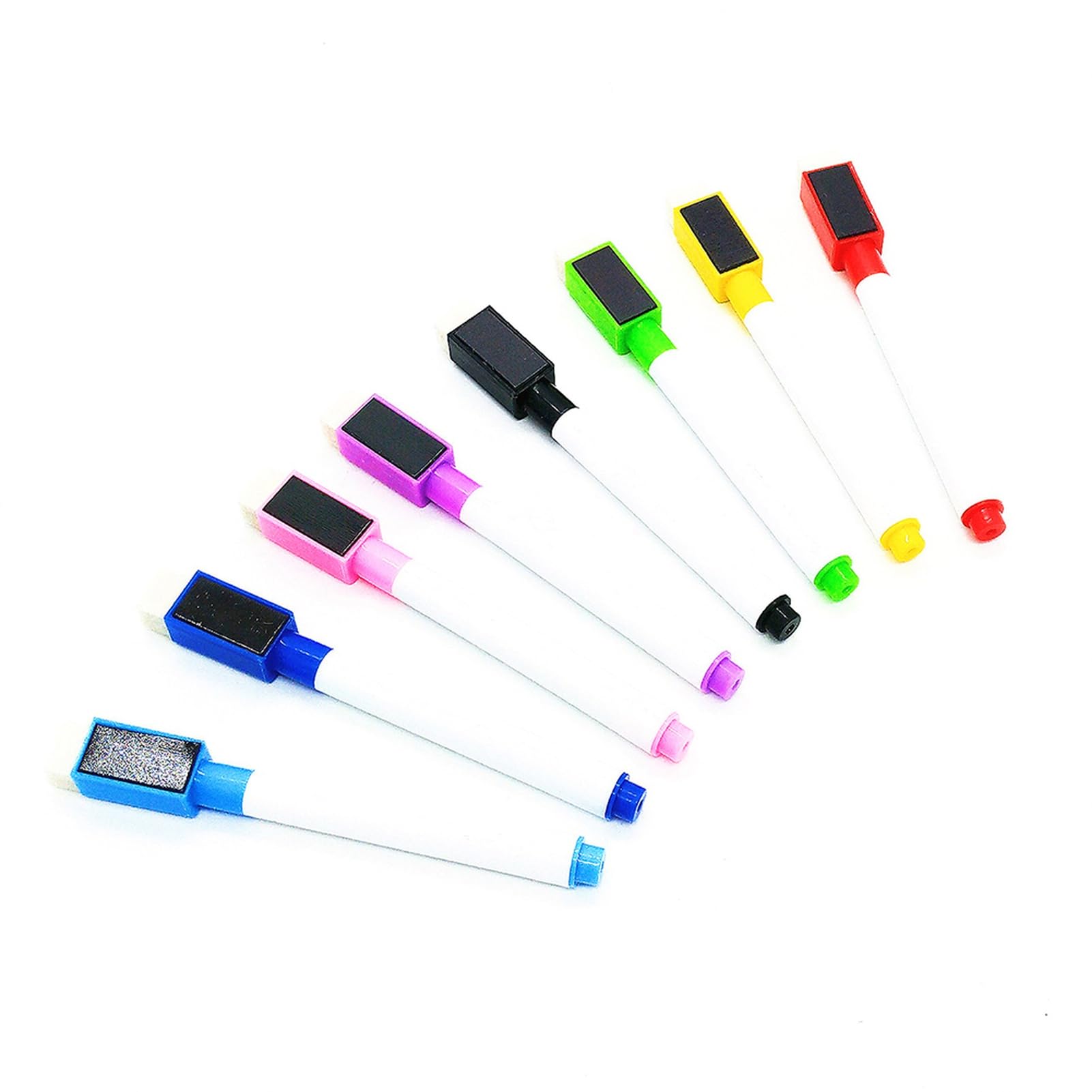 matumou 8Pcs Magnetic Erasable Office School Whiteboard Drawing Markers Stationery
