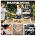 PIZZELLO Pizzello Outdoor Pizza Oven 16'' Large Wood Fired 2-Layer Pizza Ovens with Pizza Stone, Pizza Peel, Grill Grate, Oven Cover, Outside Pizza Maker for Camping Backyard BBQ, Pizzello Grande 16