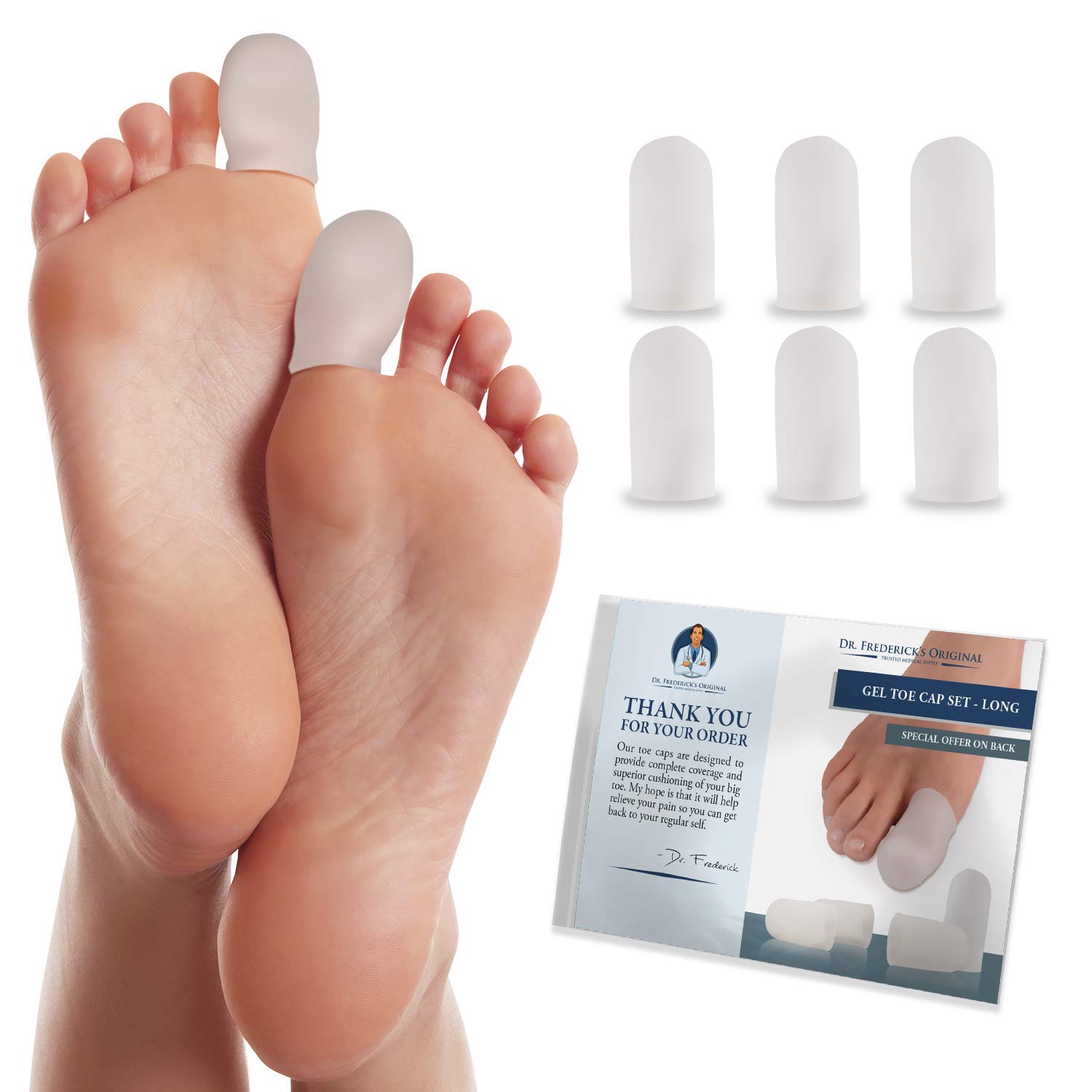 Buy Dr. Frederick's Original Gel Toe Caps 6 Pieces Big Toe Guards for Protection of Ingrown