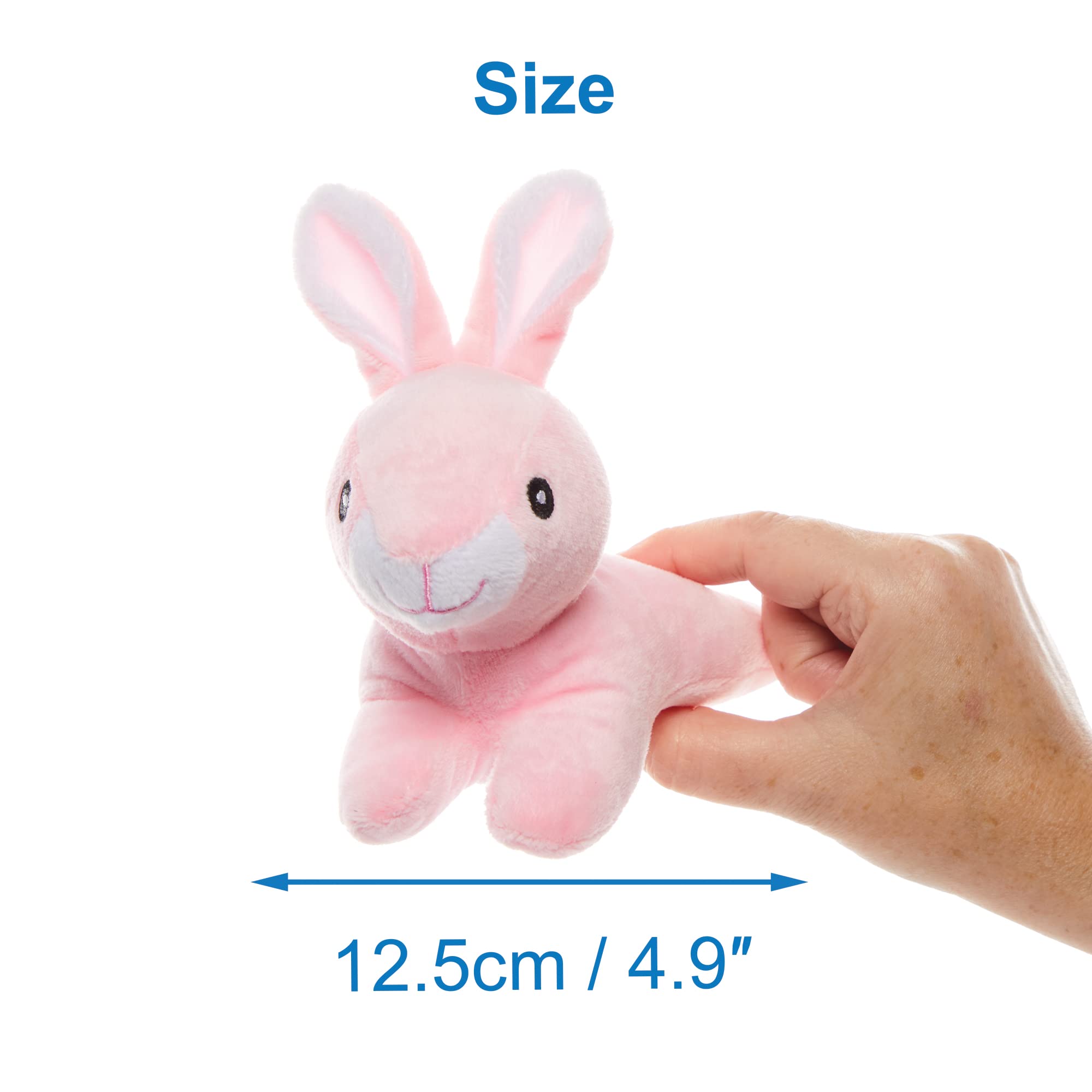 Baker Ross FX464 Bunny Plush - Pack of 2, Soft Toy Easter Party Bag Fillers, Pink, Blue, 12.5 centimeters - Image 4