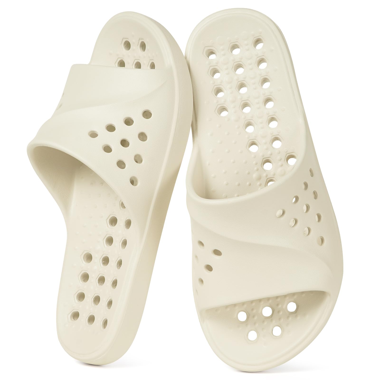 Gaatpot Shower Shoes for Womens Mens Massage Pool Slides with Arch Support Quick Drying Beach Slippers Summer Non Slip Bathroom Indoor Outdoor House