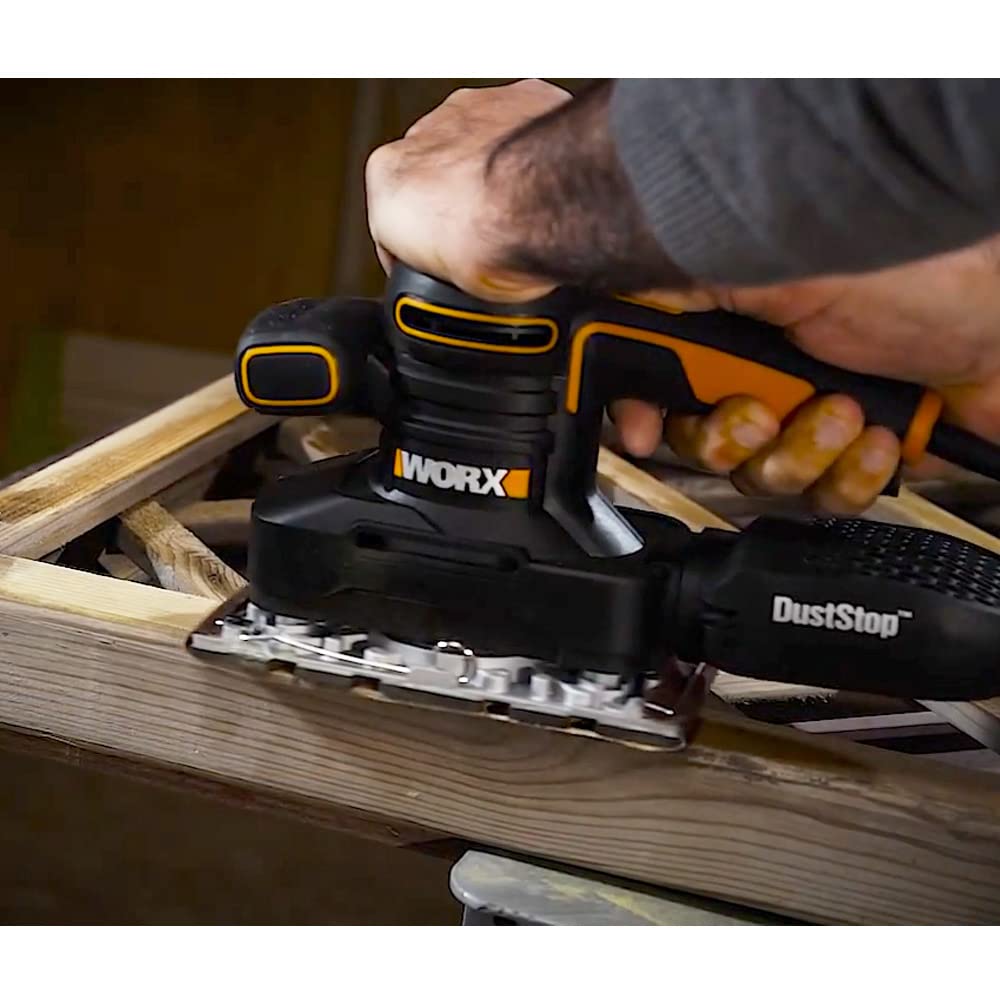 Worx WX641 Levigatrice Orbitale, 250 W, 220 V, Nero