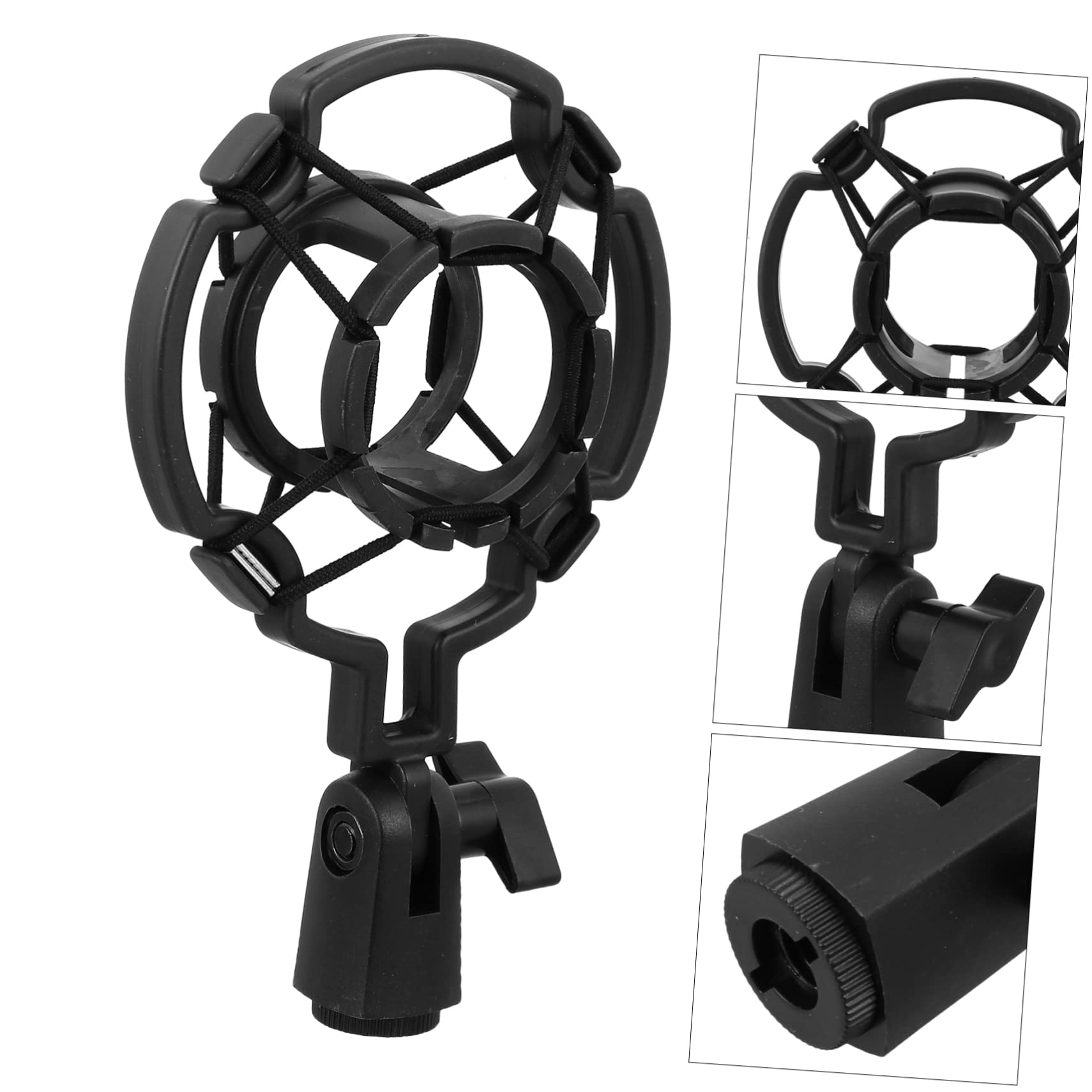FAVOMOTO 3 Pcs Sturdy Plastic Microphone Vibration Mount Shockproof Mic Holder for Stand