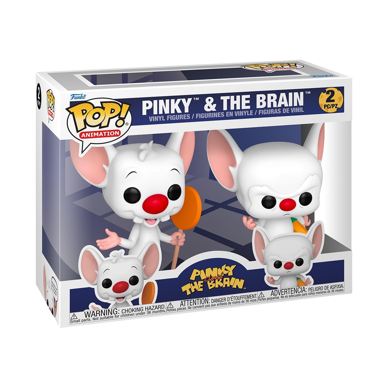 Funko Pop! Animation: Animaniacs - Pinky & The Brain - 2 Pack - Collectable Vinyl Figure - Gift Idea - Official Merchandise - Toys for Kids & Adults