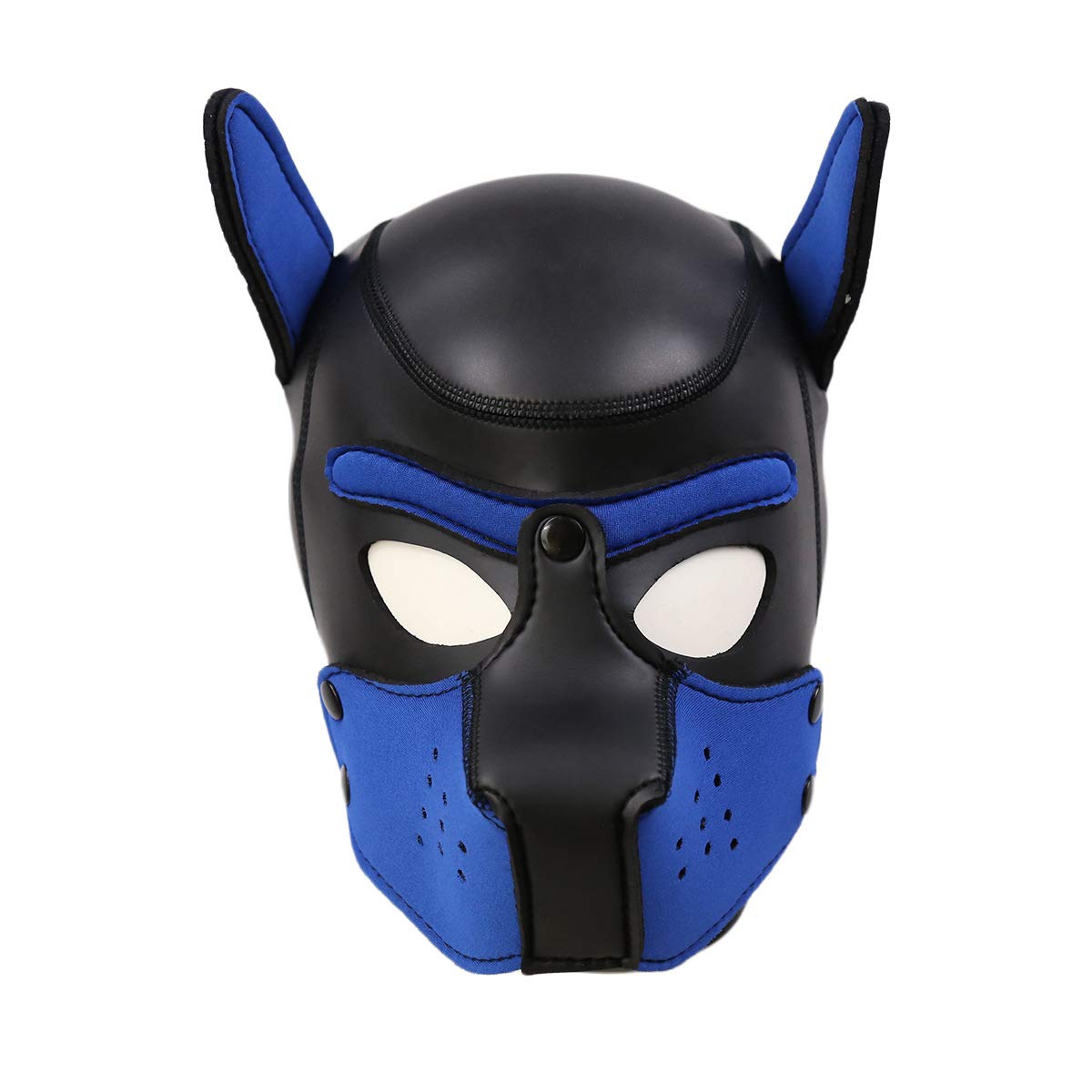 LEWECEEO Neoprene Puppy Hood Camo Full Face Mask Cosplay Costume Dog Head Masks: Blue