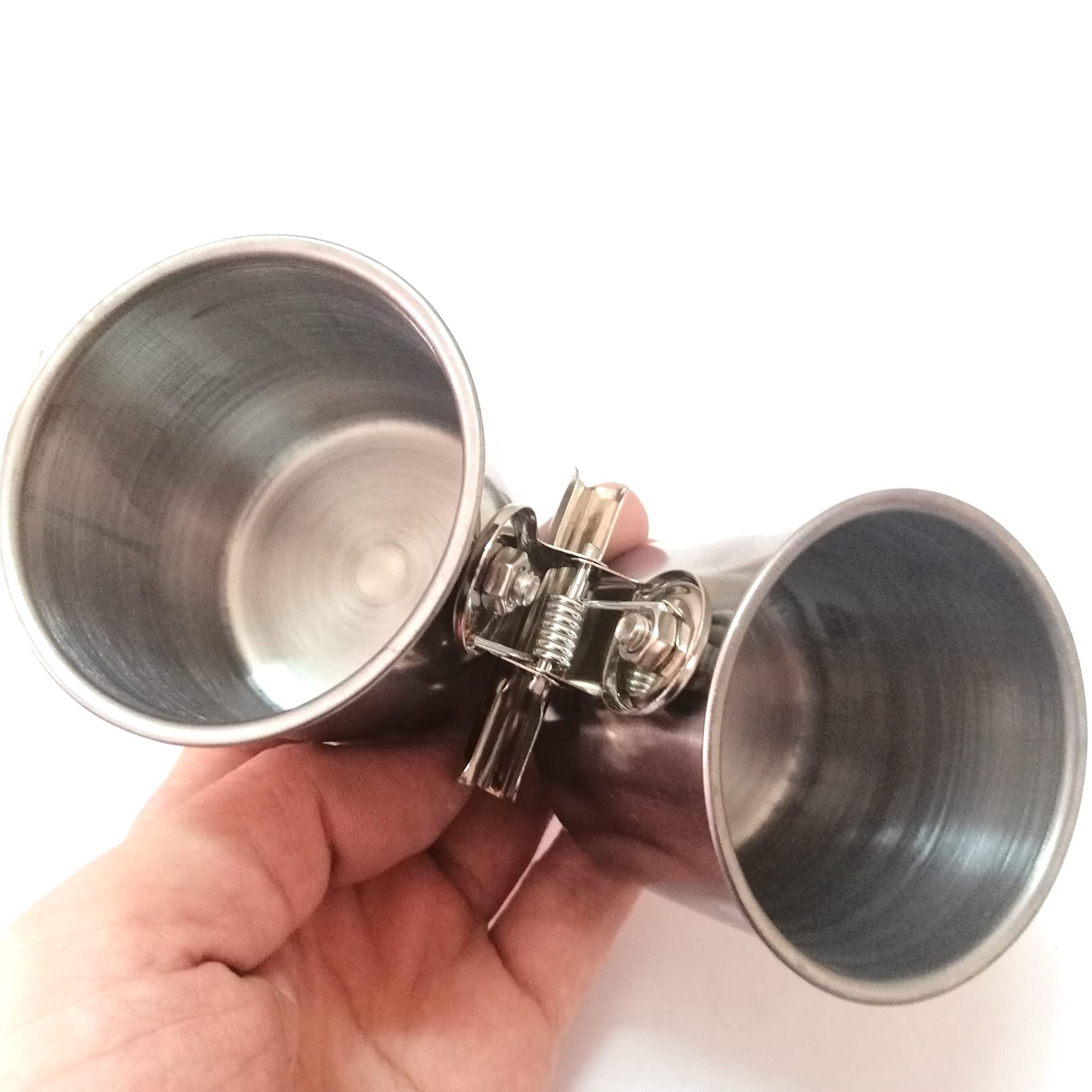 Parrot Feeding Cups Bird Feeding Double-Sided Cup with Clamp Holder Fit for Bird Wooden Perch - image 4