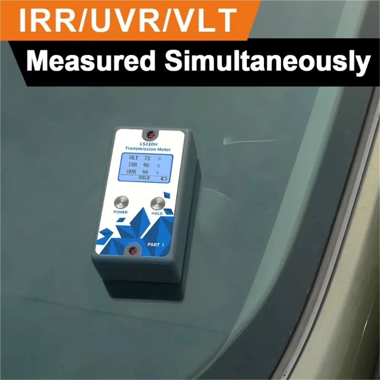 Narzędzia do sprawdzania odcienia Szyba boczna Pomiar UV VLT IR Tester odcienia okien do przedniej szyby samochodu
