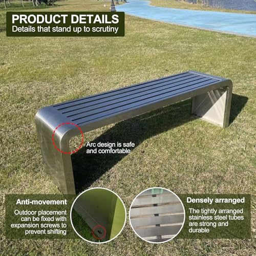 Banc de jardin extérieur compact pour optimiser l'espace du patio - 6