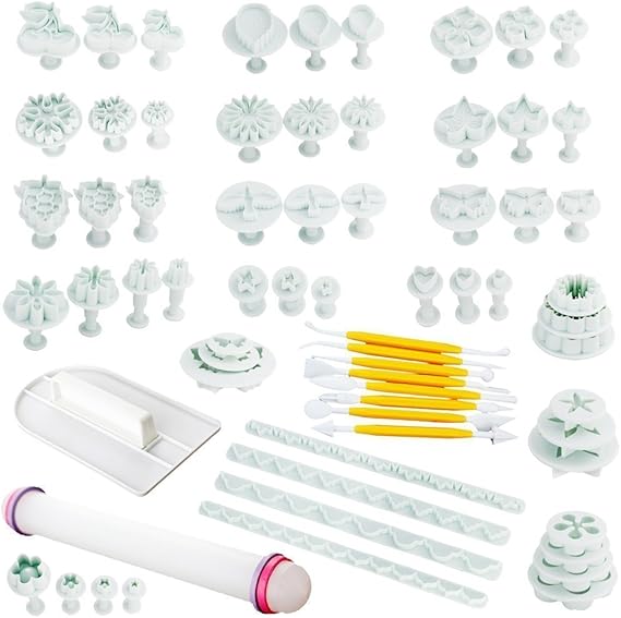 Monkeybrother 68pcs Value for Money Catalina Fondant Cake Cutter Mold