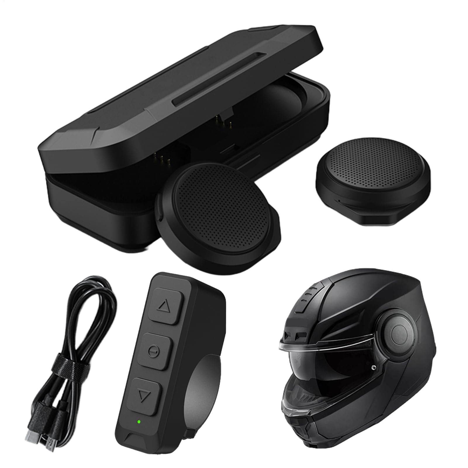 Auricolare wireless ricaricabile Impermeabile Ricaricabile E Portatile | Cancellazione del rumore Custodia di ricarica per auricolare, moto, cuffia impermeabile, guida, viaggio, pendolarismo