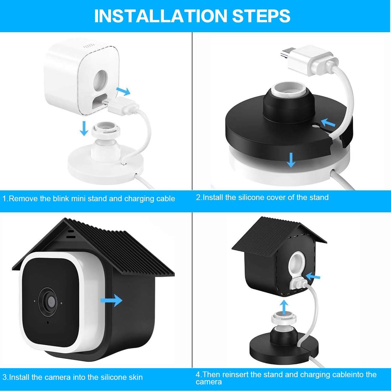 Silicone Schutzhülle Für Blink Mini Kamera - 2 Stück Wasserdichte Case