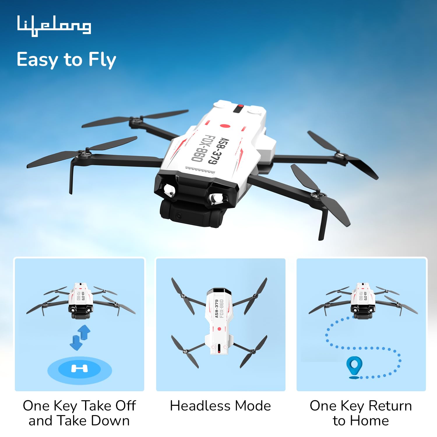 Lifelong Kids Drone with Dual Camera, Altitude Hold, 2x1300mAh (15 Min Each/30 Min Total), 1080P & 720P, Nabhyan App & Remote, 360° Flip, Headless Mode, 8-12 Yrs (LLCDRR01) 2