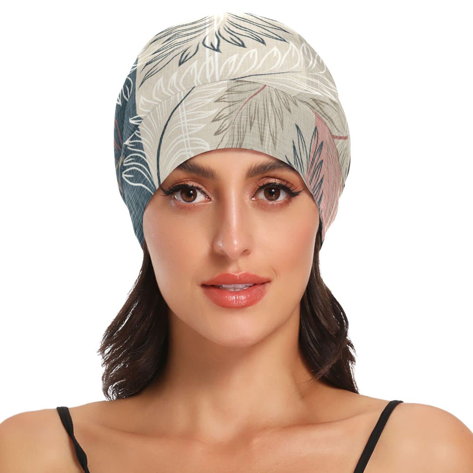 Tatenale Bonnet for Sleeping Satin Hair Bonnet Sleep Cap Wrap Night Cap Hat Satin Lined Nurse Head Cap Curly Hair Sleep Protection Slouchy Beanie Women Men