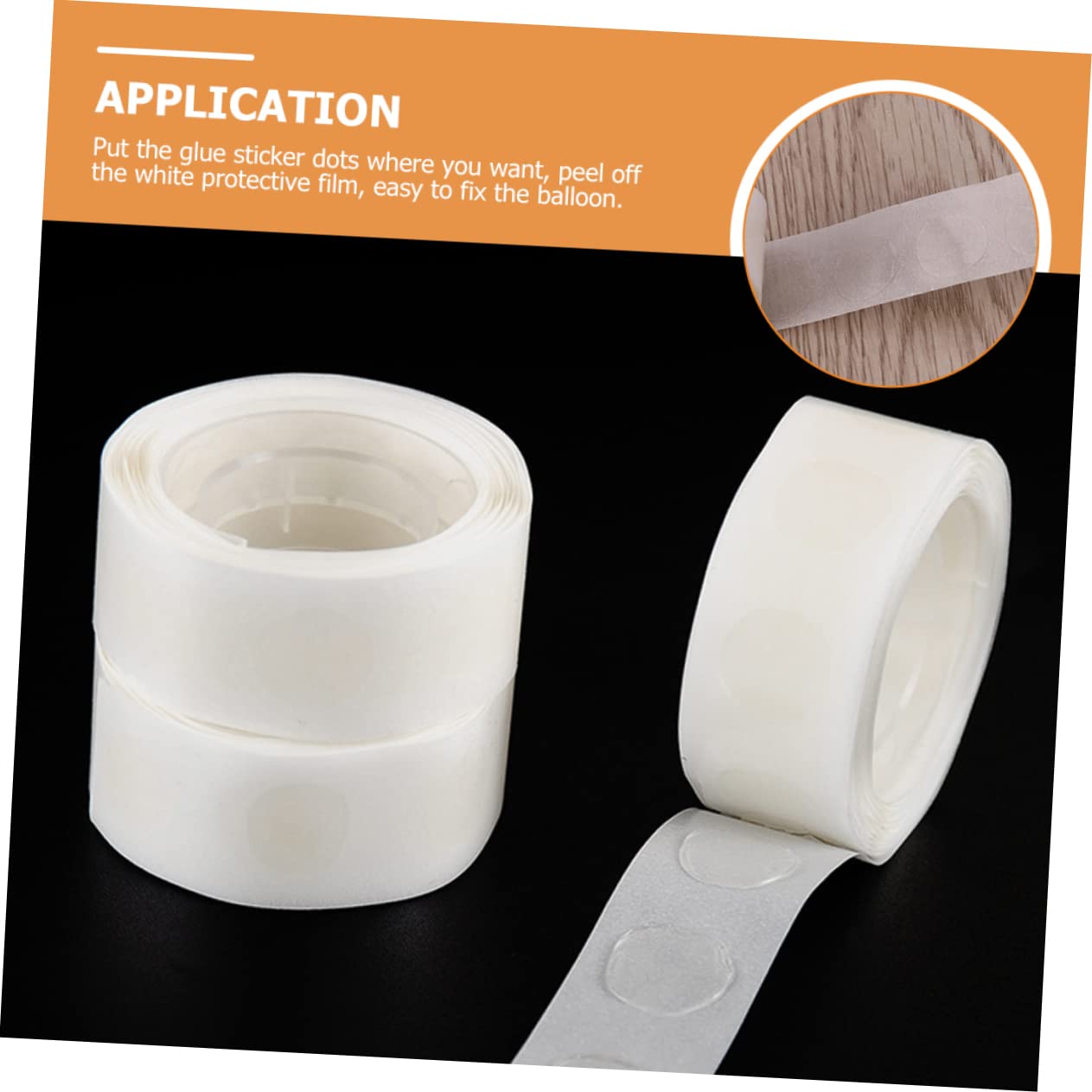 ERINGOGO 25 Rolls Double Sided Adhesive Sticker for Balloon Glue Decoration Traceless